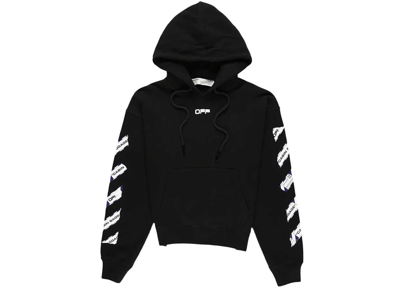OFF-WHITE Airport Tape Arrows Diag Over Hoodie Black/Multicolor - 1