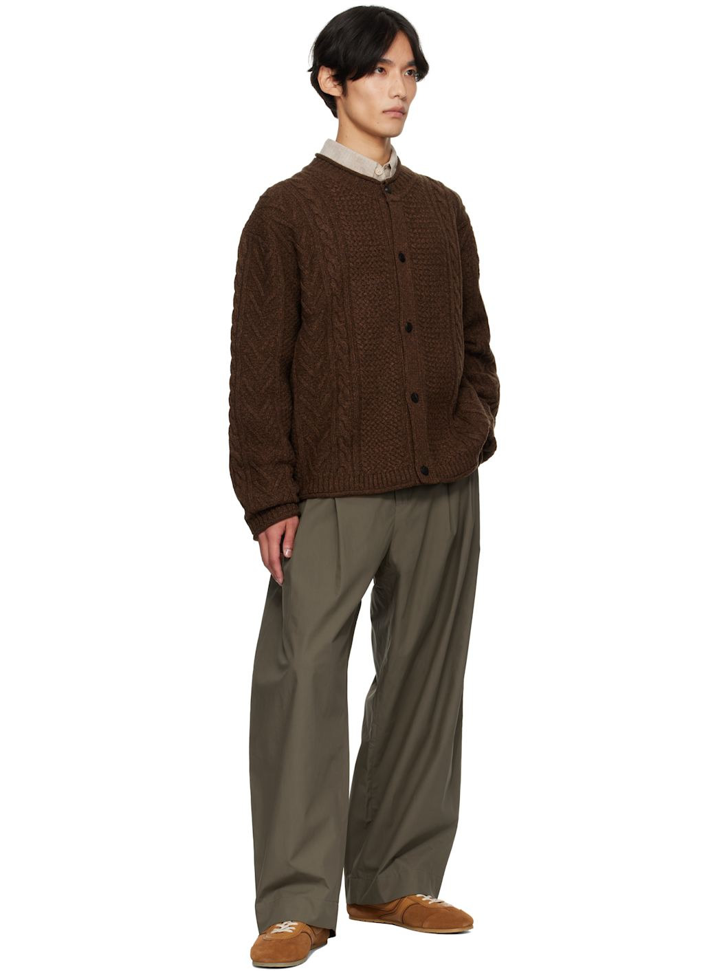 Brown Twisted Cardigan - 4