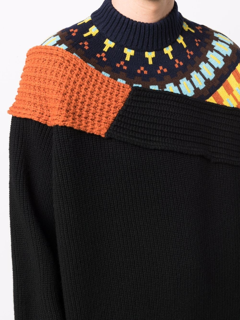 patchwork-panelled knit jumper - 5