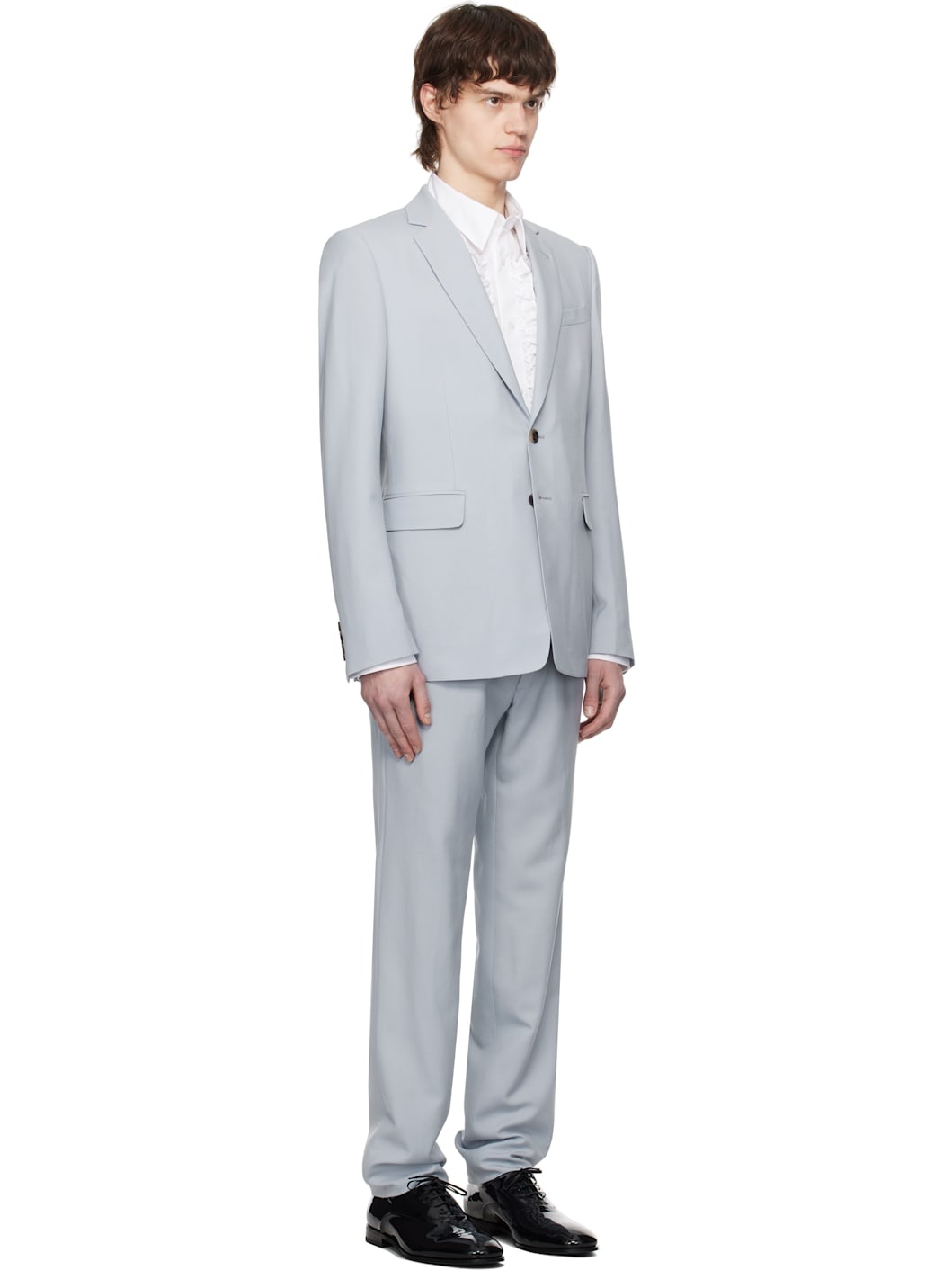 Blue Single-Breasted Suit - 2