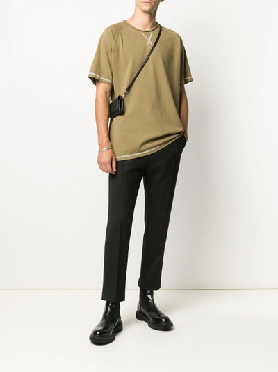 Salvatore Ferragamo stitching-detail crew-neck T-shirt outlook