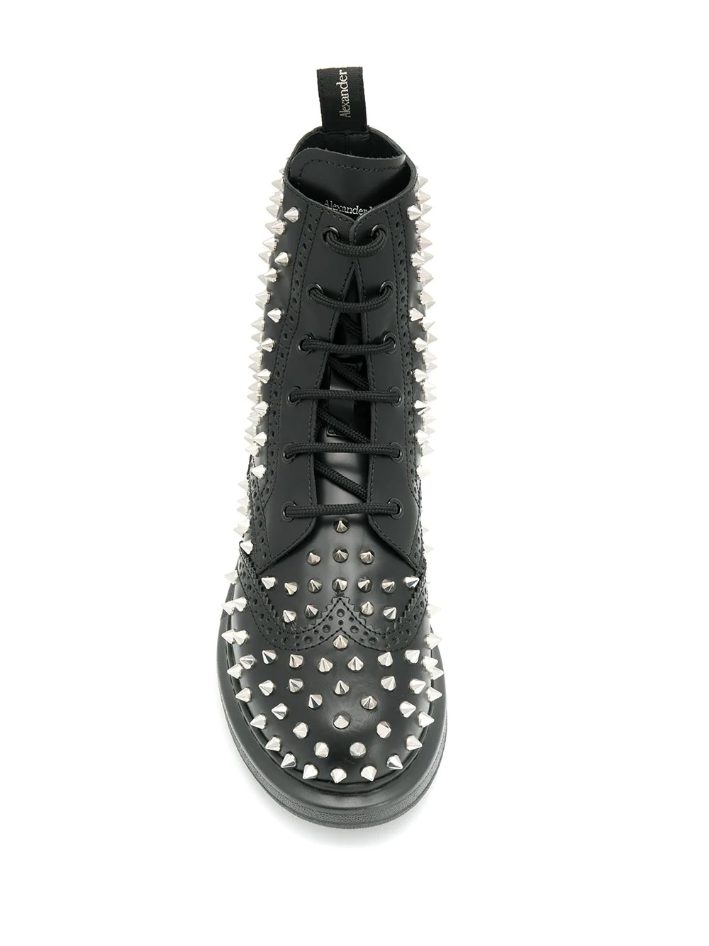 spike lace-up boots - 4