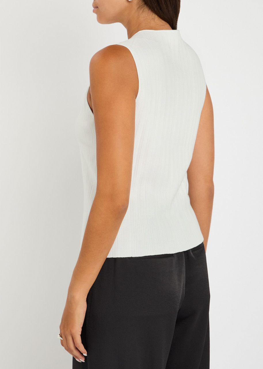 Vince Ribbed Stretch-knit Tank - 3