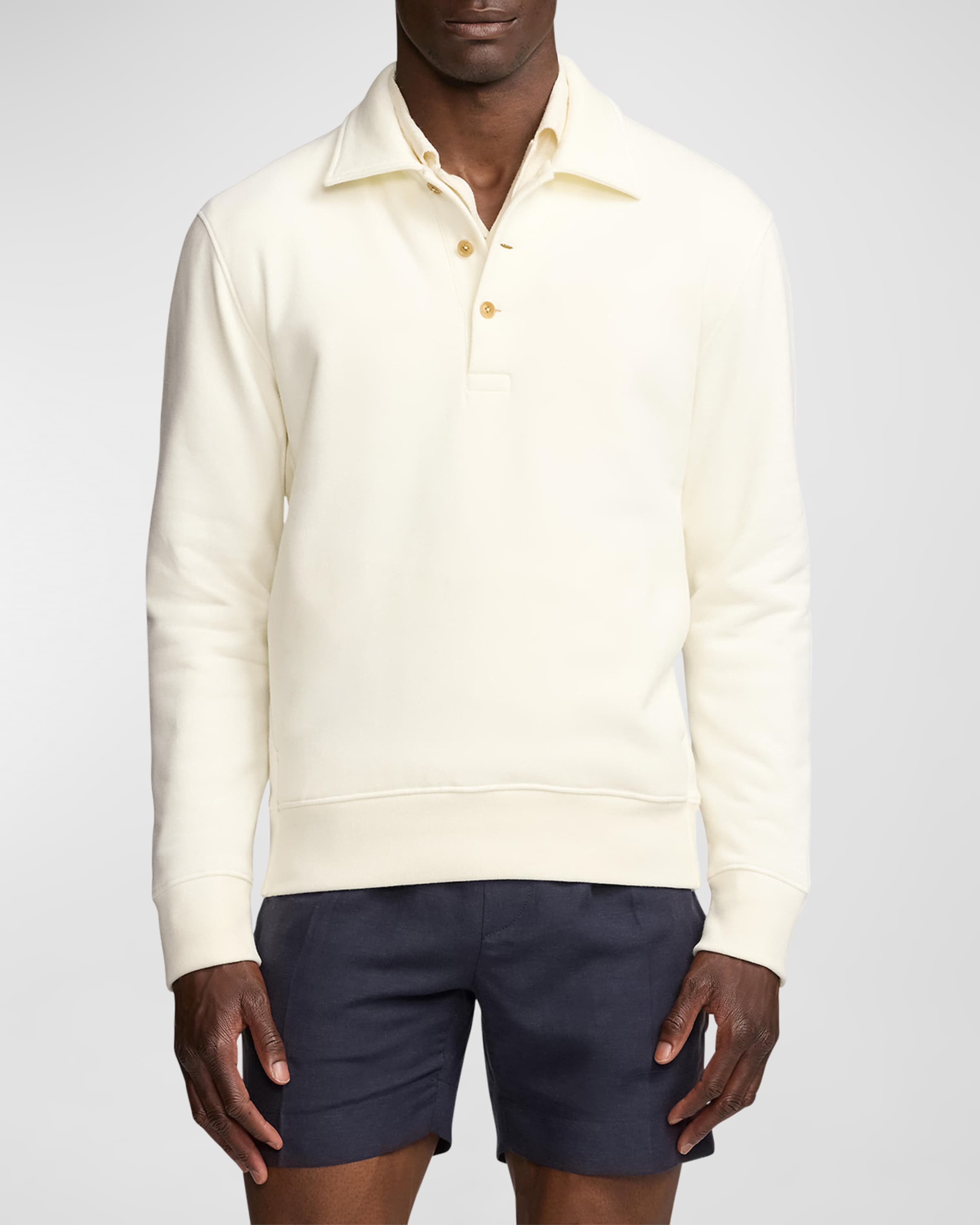 Men's Fleece Collared Sweatshirt - 2
