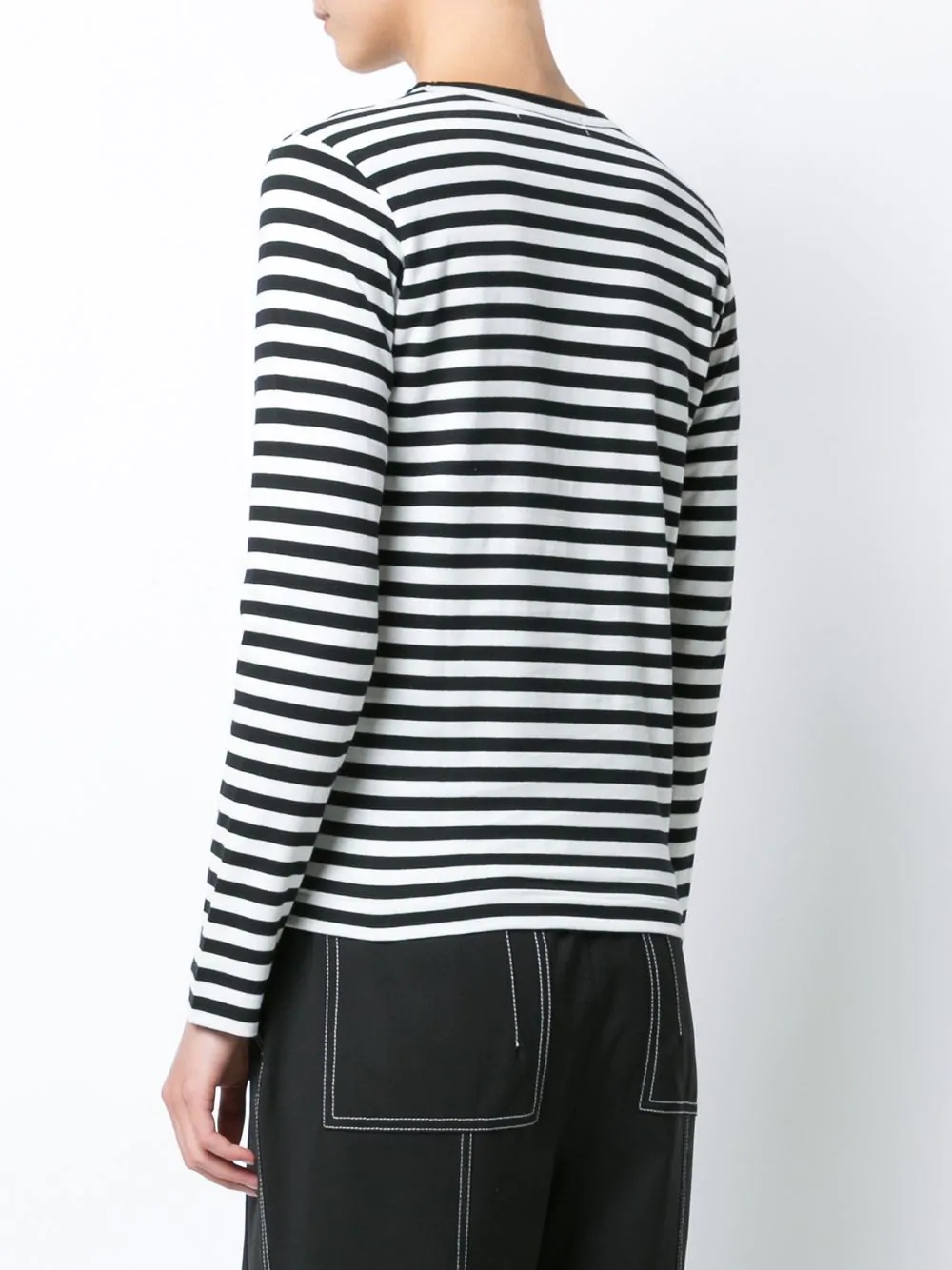 striped long sleeved T-shirt - 4