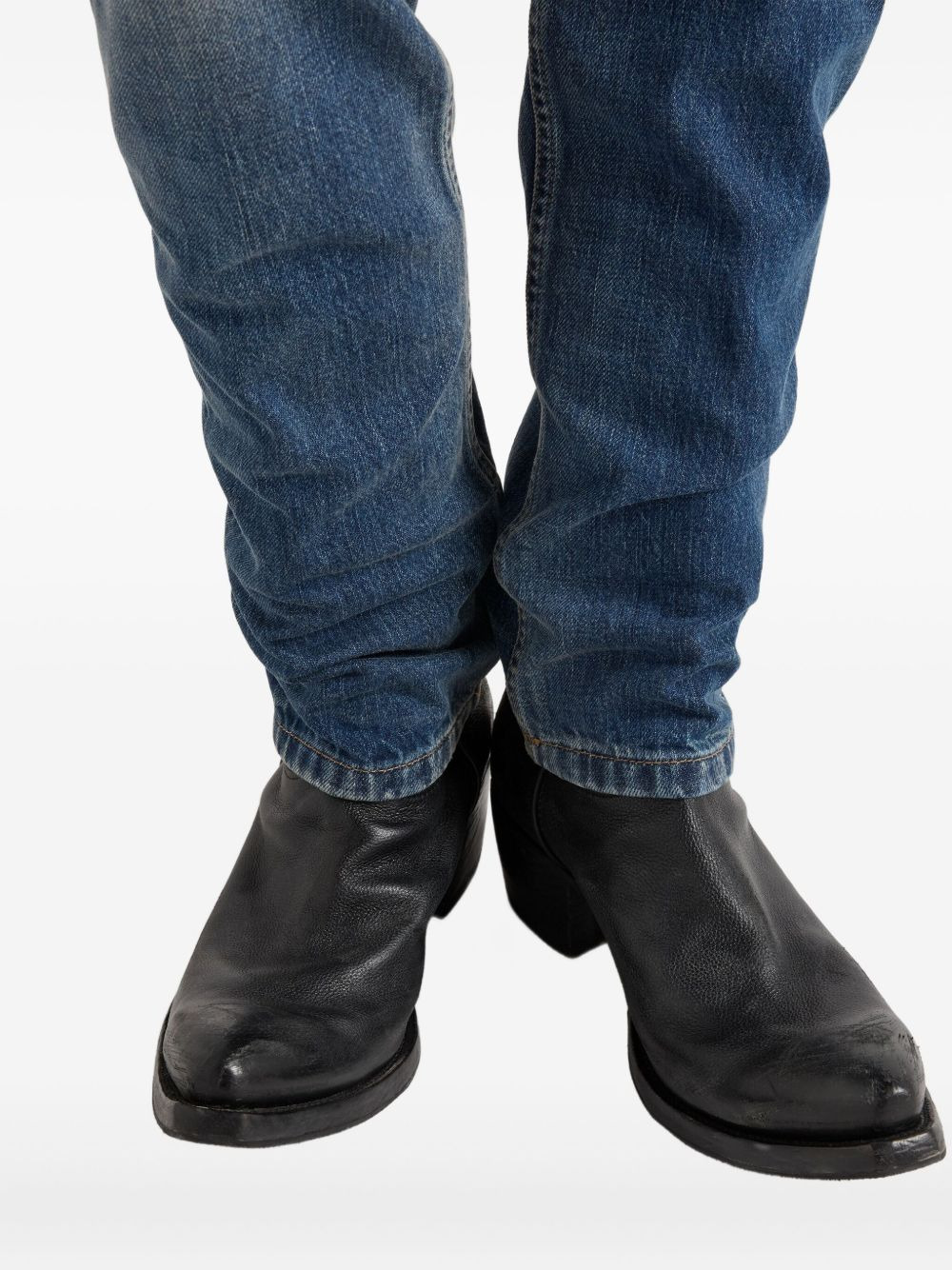 tapered washed jeans - 5