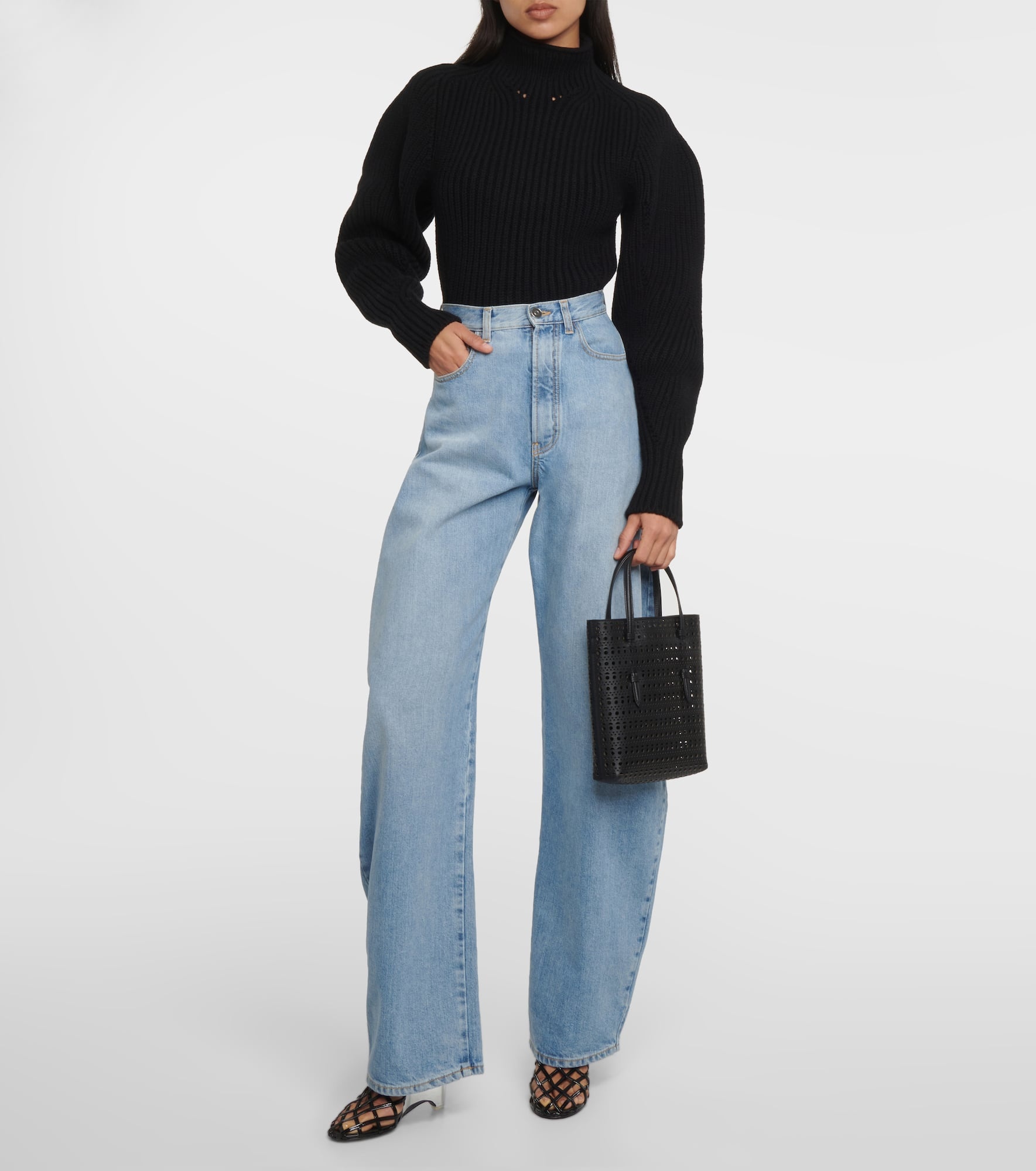 Mina Ns Vienne Wave leather tote bag - 5