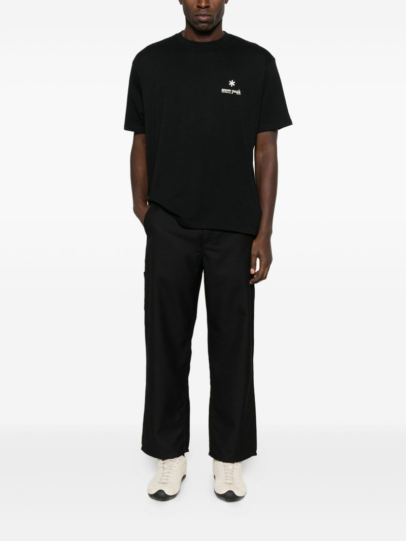 snow peak logo-print T-shirt outlook