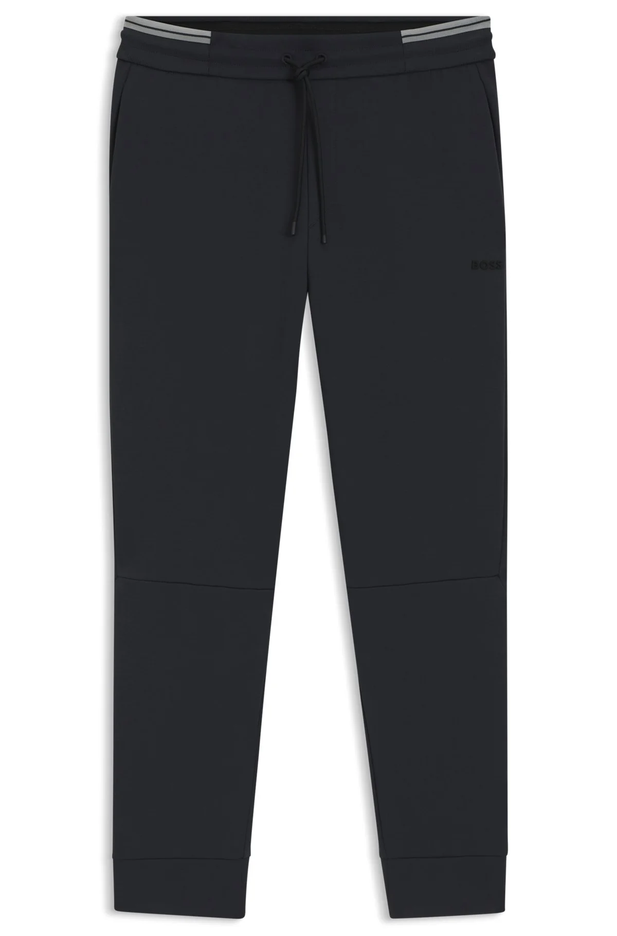COTTON TRACKSUIT BOTTOMS WITH STRIPED TRIMS - 1