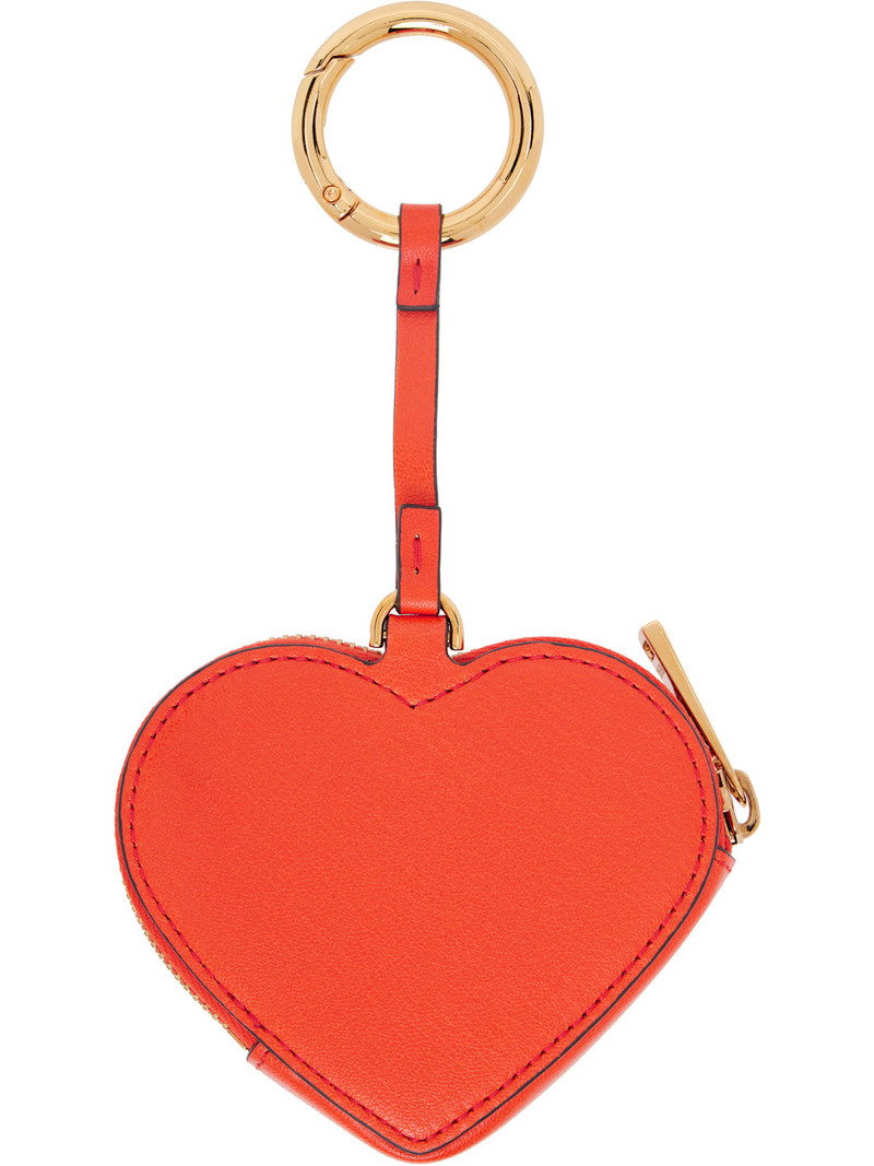VERSACE Orange 'Versace' Tag Coin Pouch outlook