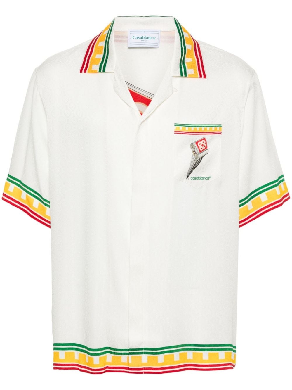logo monogram pattern shirt - 1