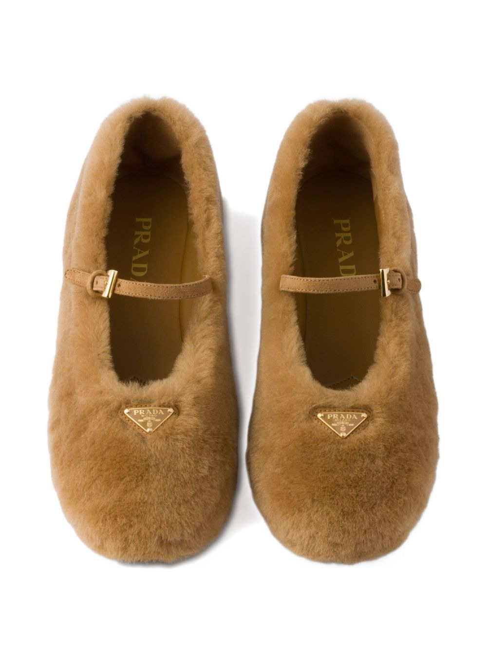 shearling ballet flats - 4