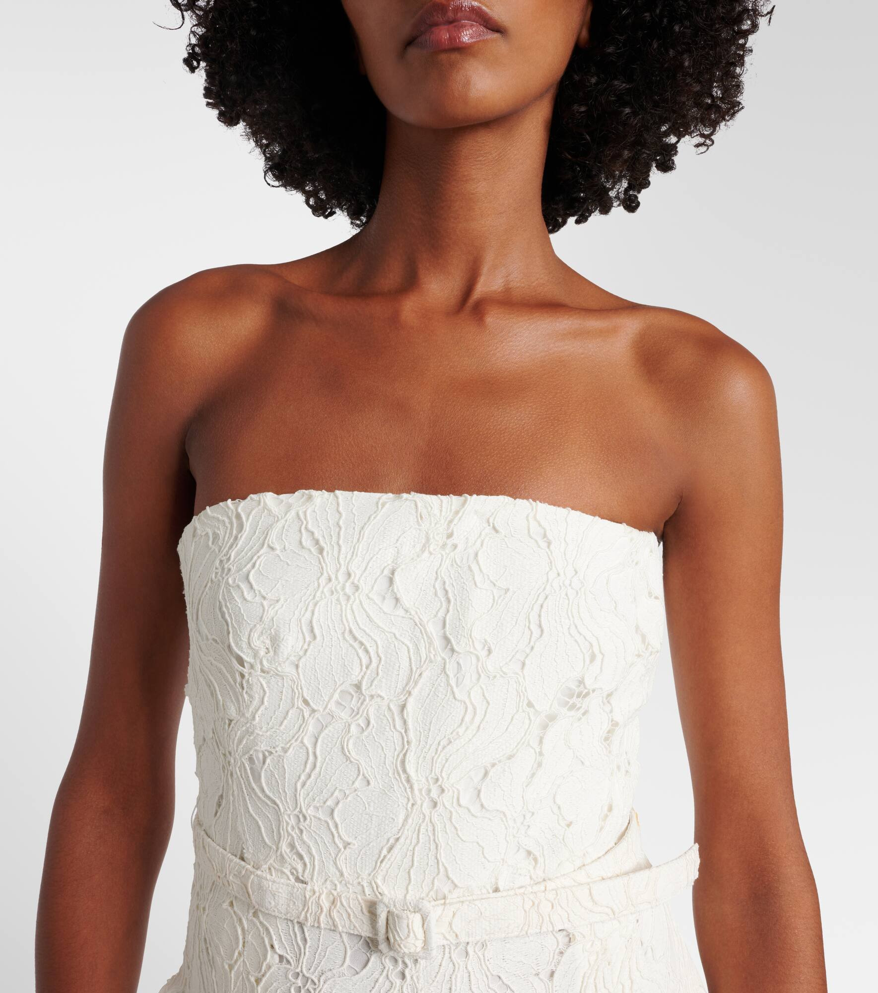 Rebecca strapless lace jumpsuit - 4
