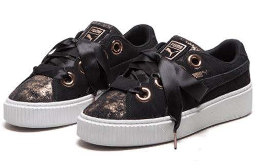 (WMNS) PUMA Platform Kiss Artica 'Black Gold' 366707-02 - 2