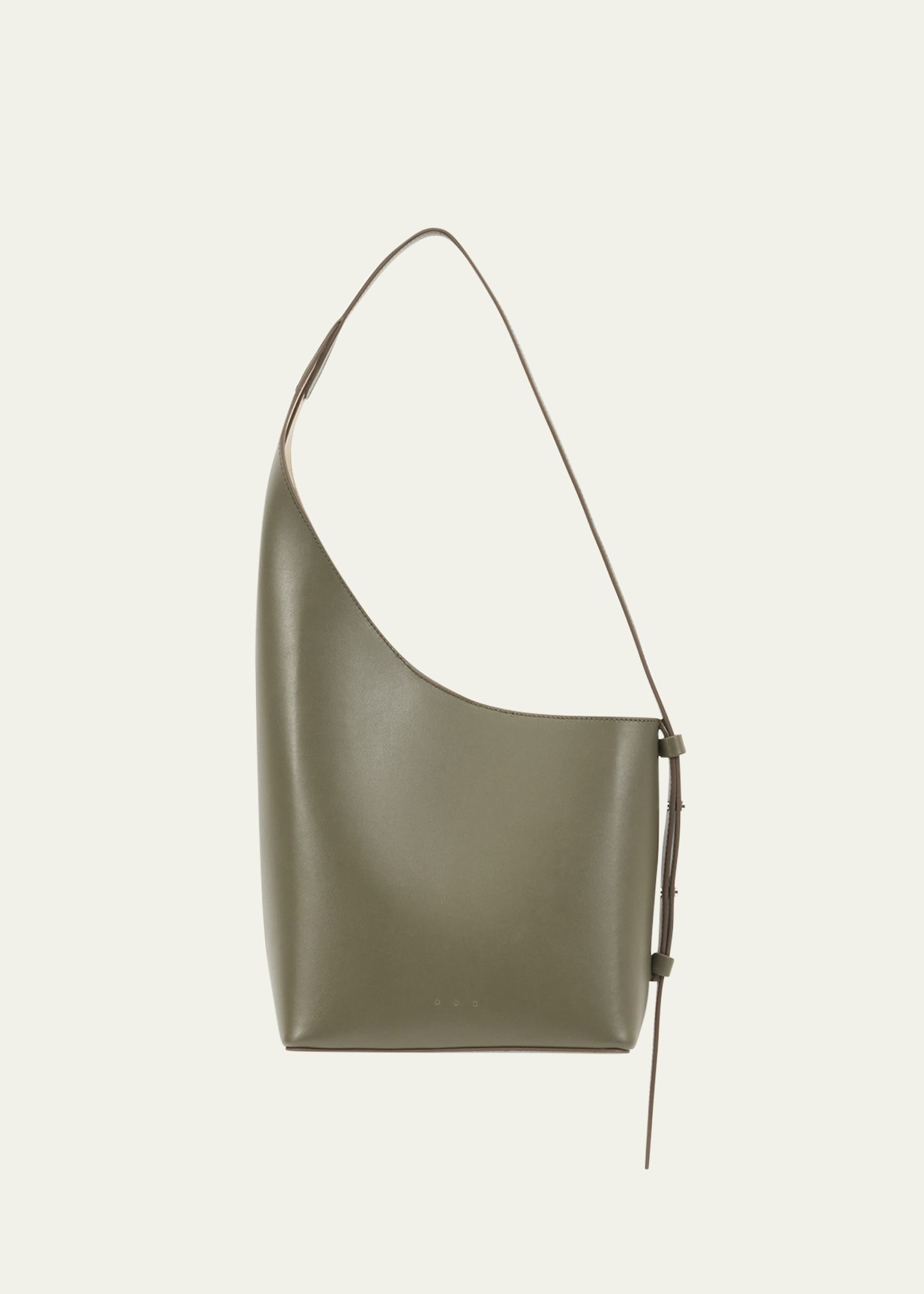 Demi Lune Calfskin Leather Bucket Bag - 1