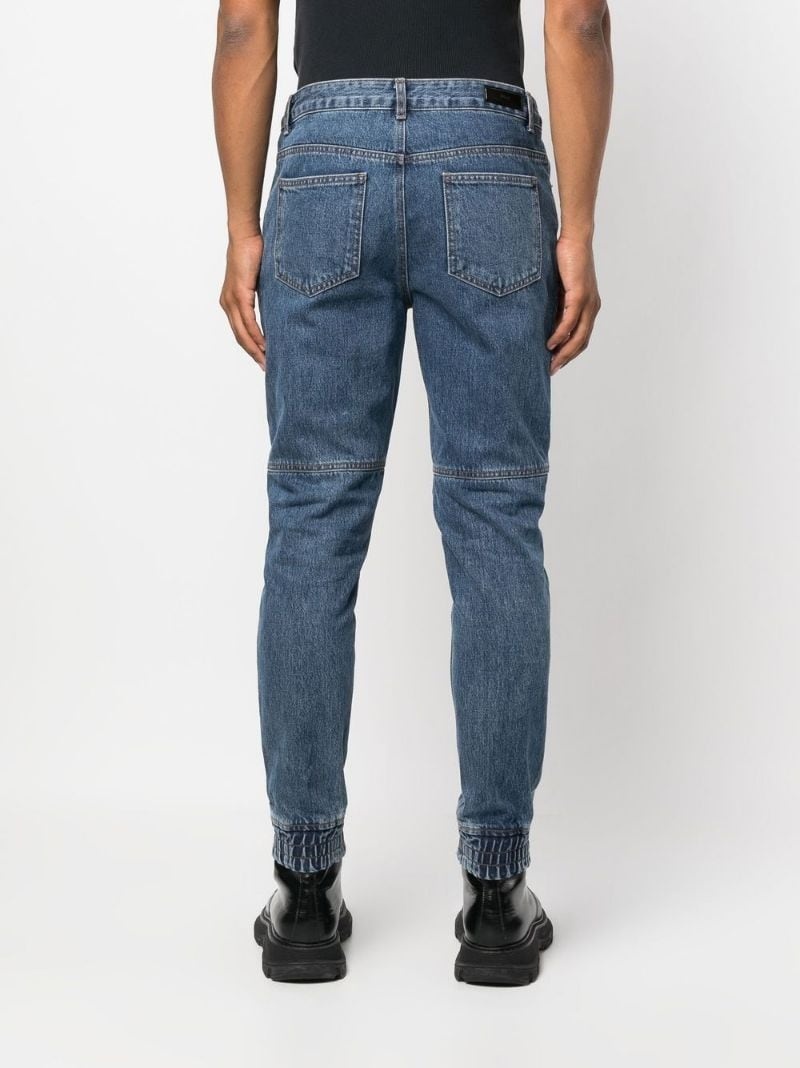 knee-detail elasticated-ankle jeans - 4