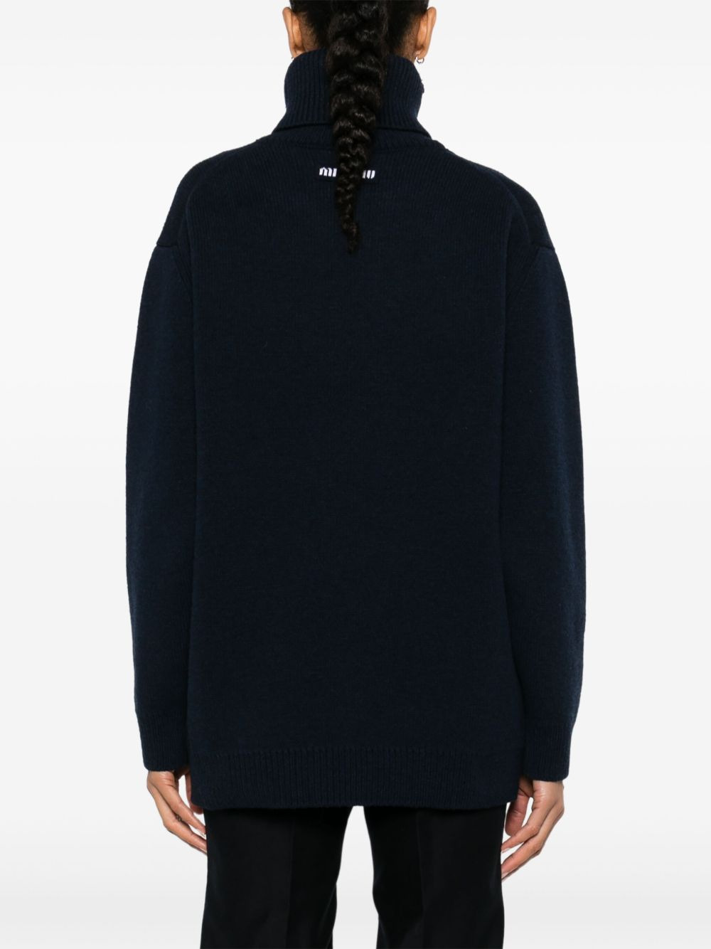 intarsia-knit logo sweater - 4