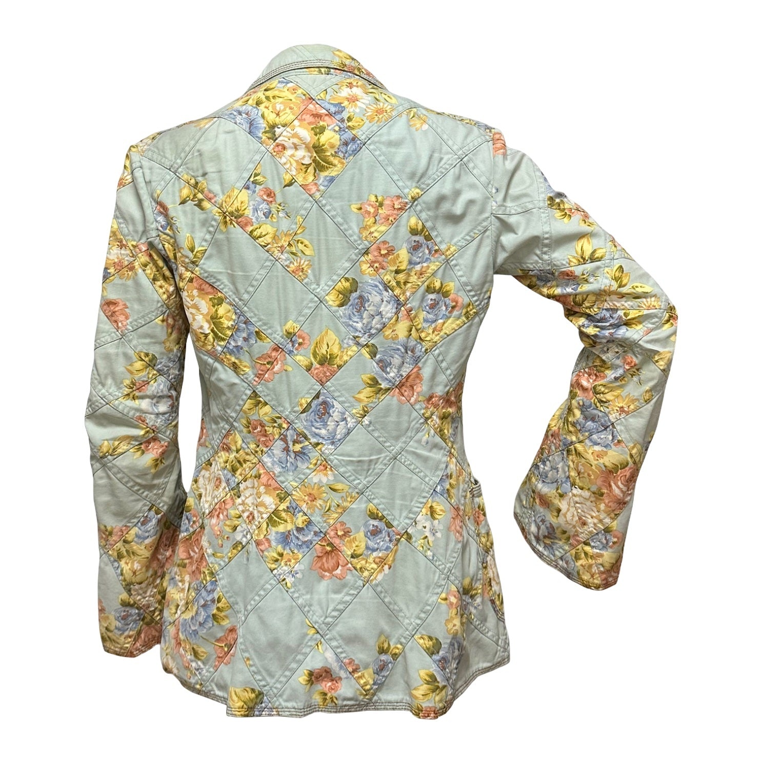 JUNYA WATANABE Spring Summer 2002 Patchwork Floral Print Tailored Jacket - 2