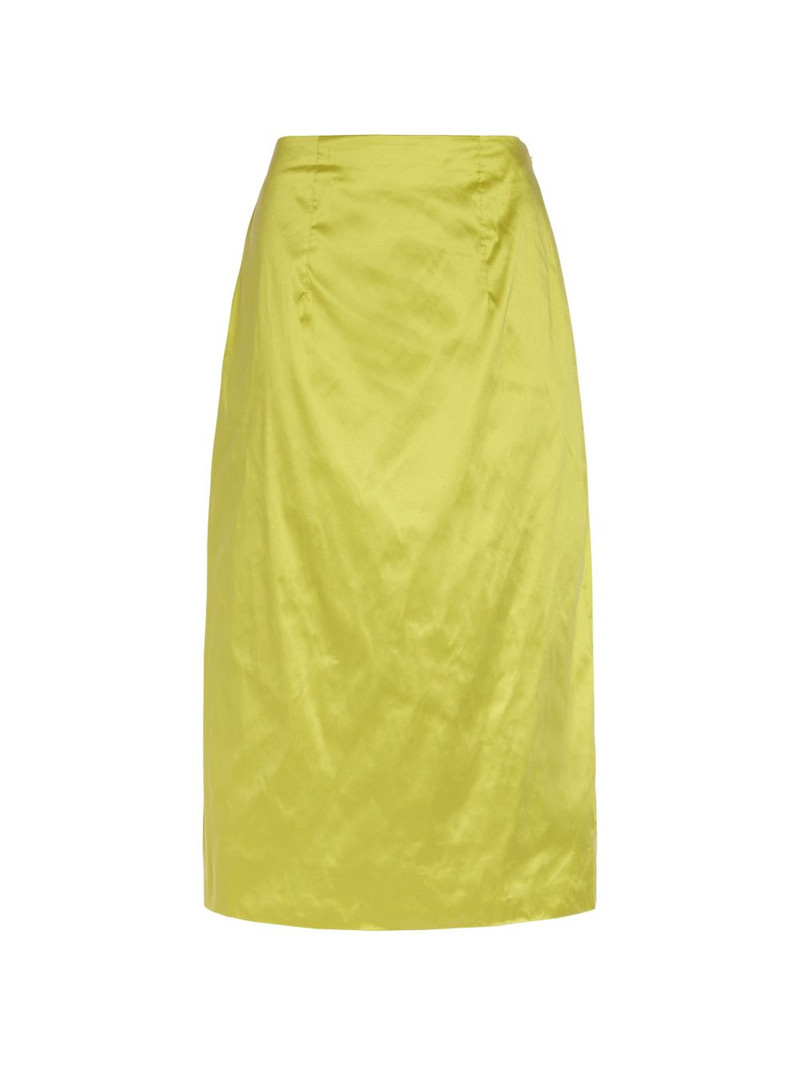 satin-finish darted skirt 1