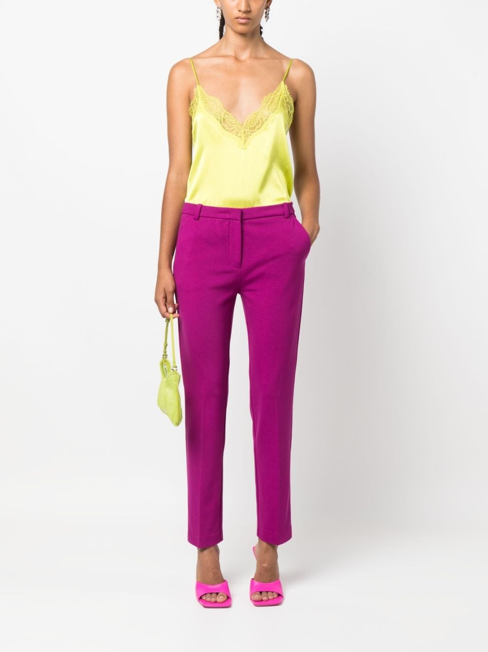 high-waisted cropped trousers - 3