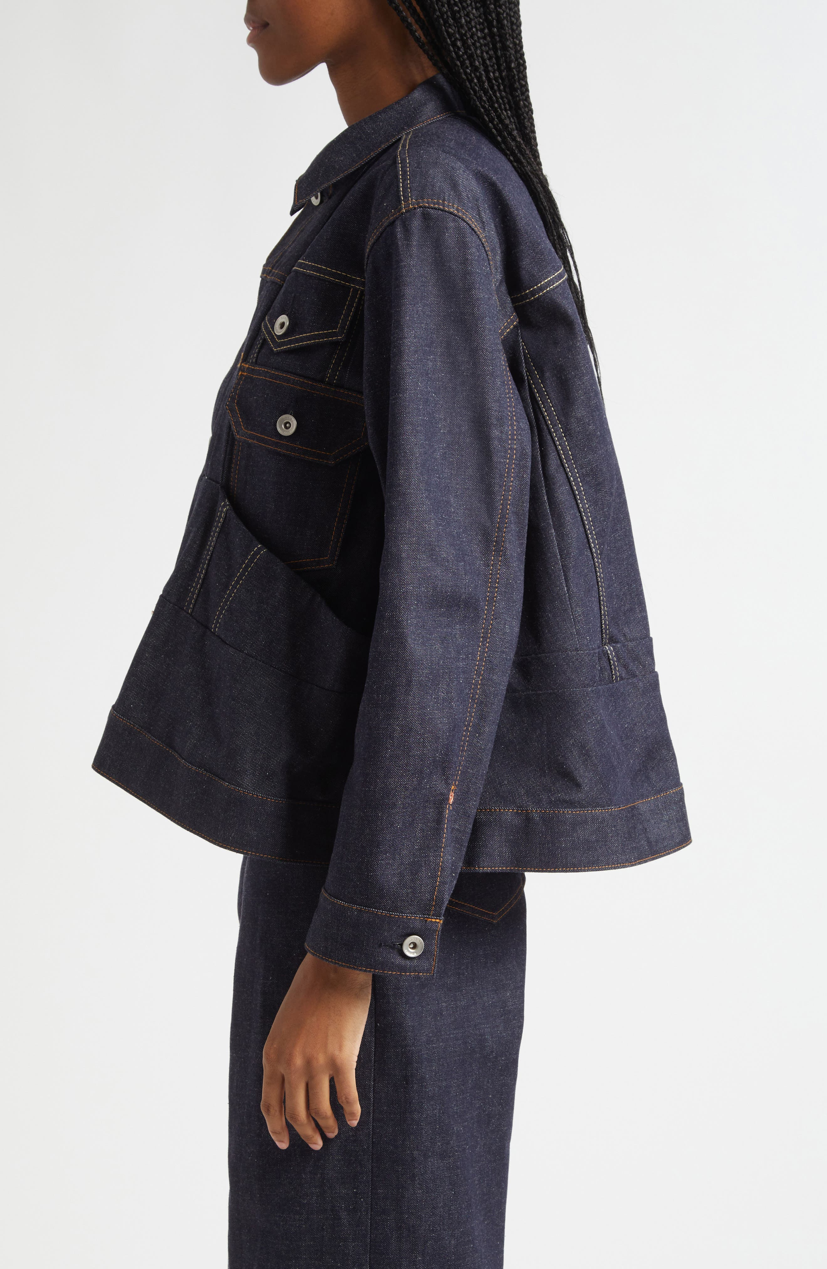 Sacai Denim Jacket in Indigo at Nordstrom - 4