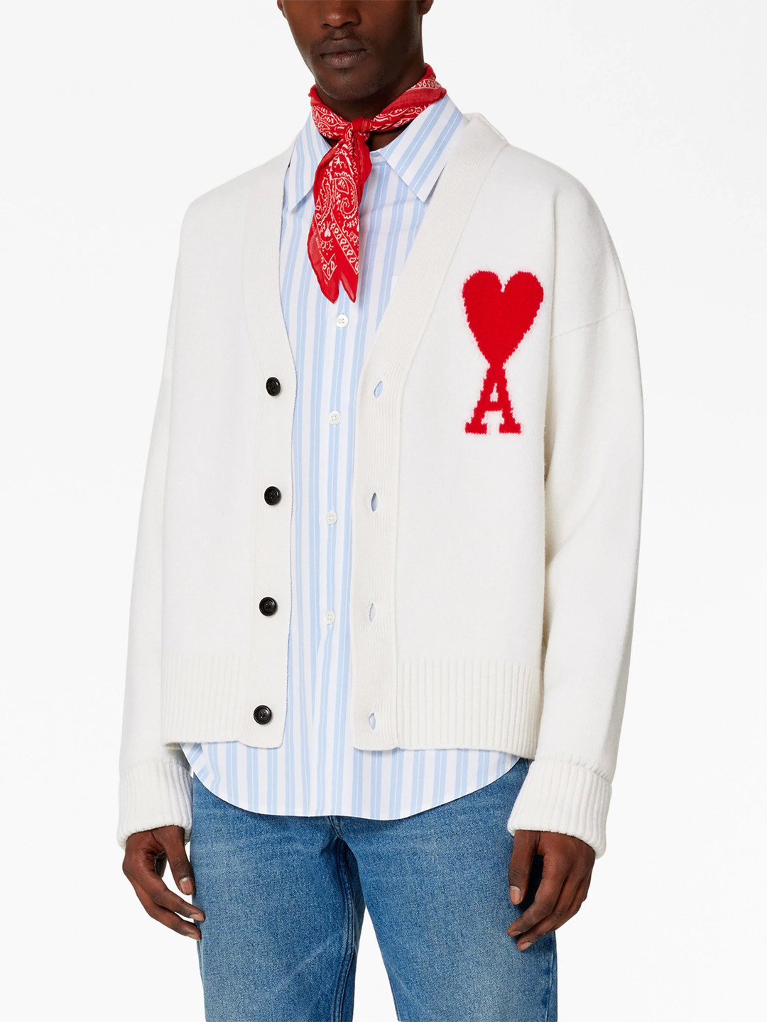 Red AMI de Coeur Cardigan - 4