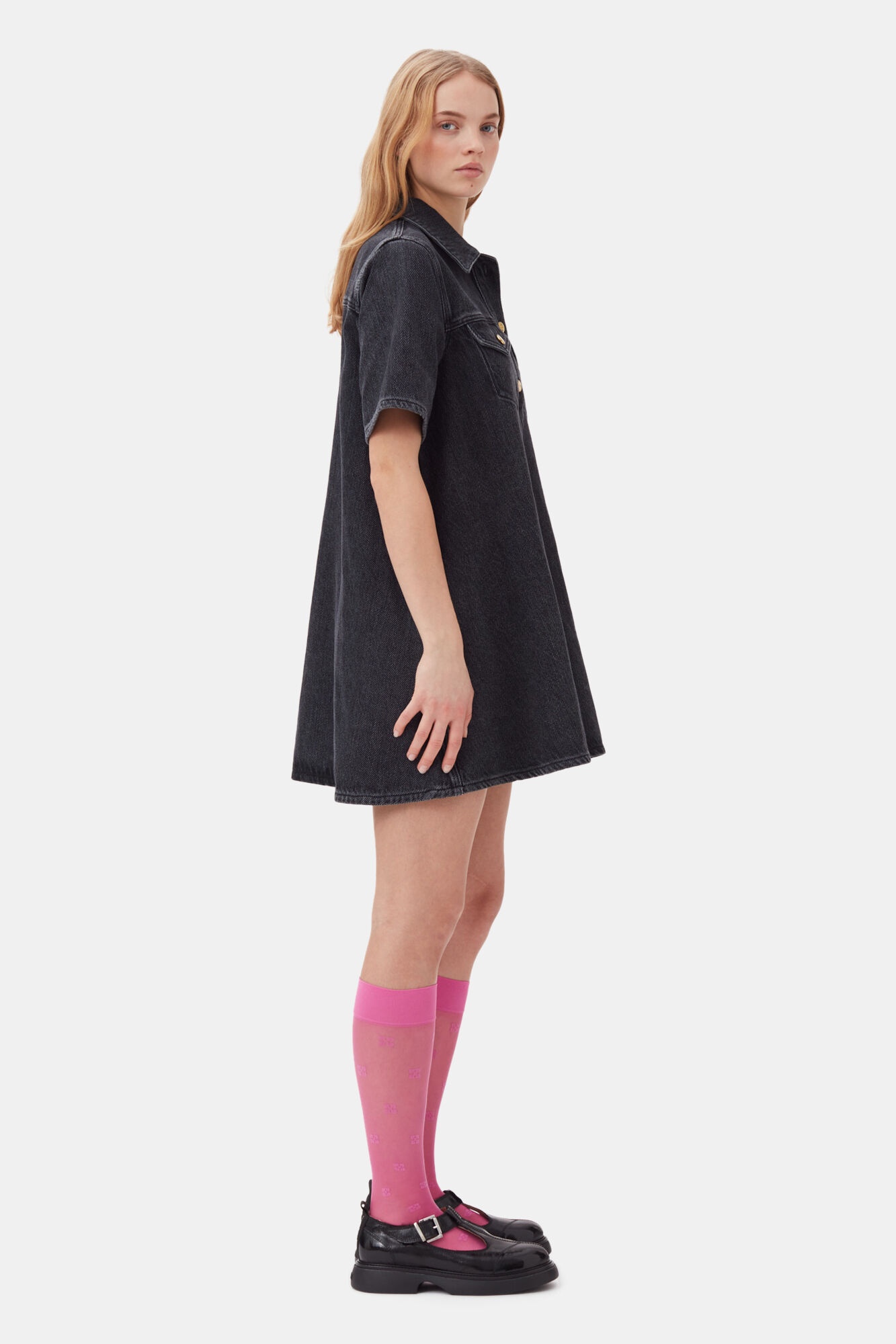 PINK BUTTERFLY LACE SOCKS - 4