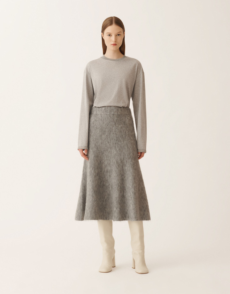 Brushed merino and mohair skirt 3