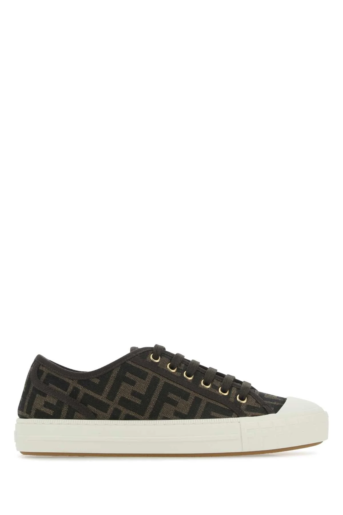 Fendi Women Embroidered Nylon Blend Dominio Sneakers - 1