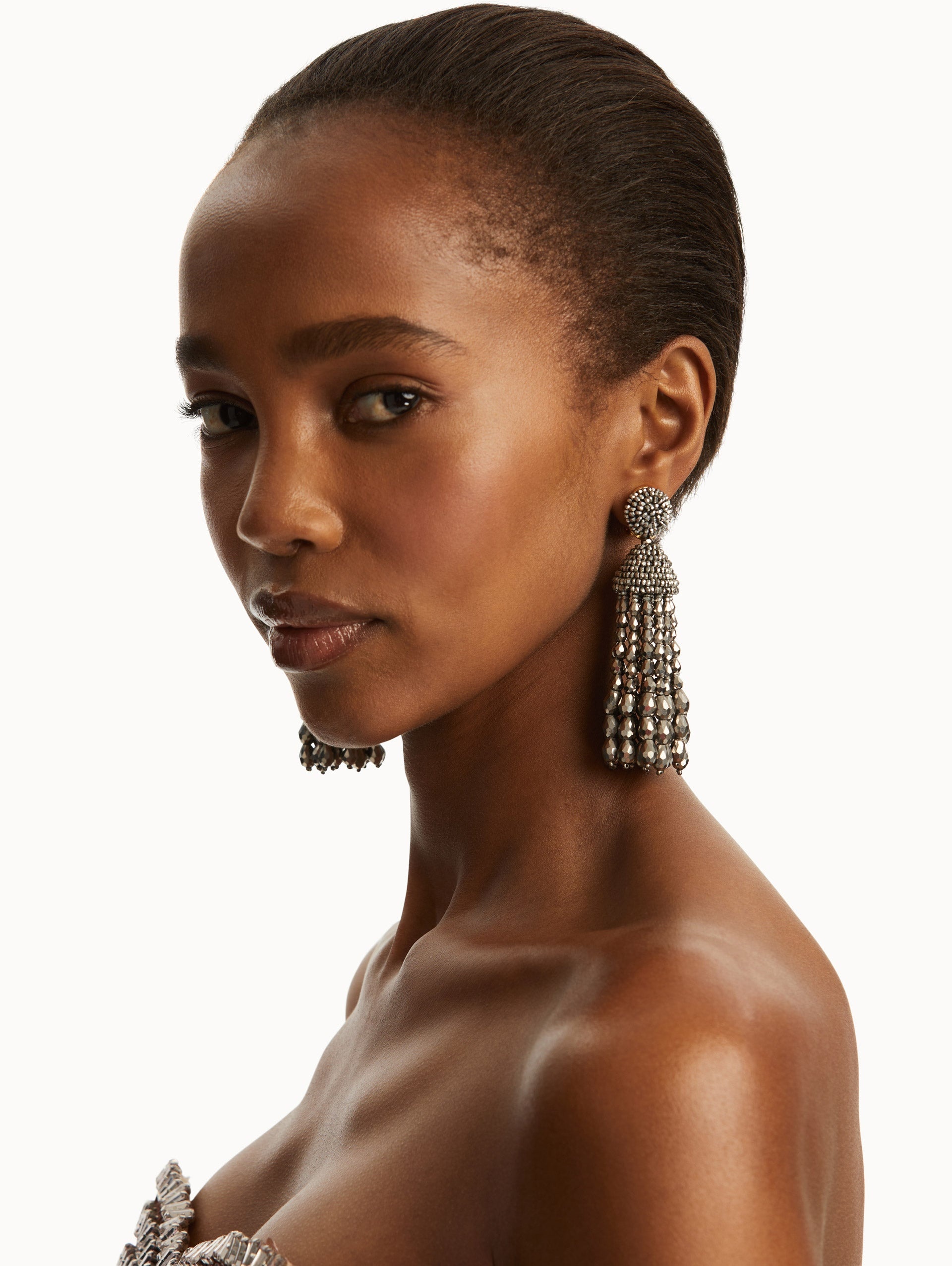 BEADED CHANDELIER CLIP-ON EARRINGS - 2