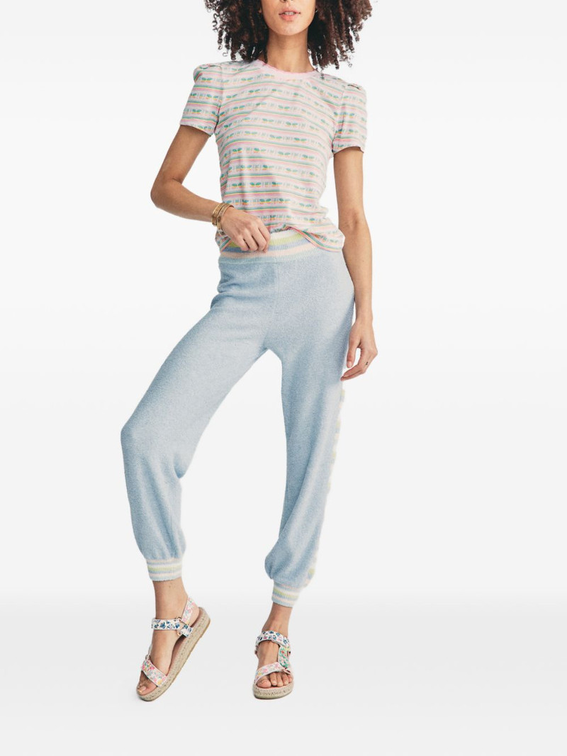 LoveShackFancy striped-trim track pants outlook