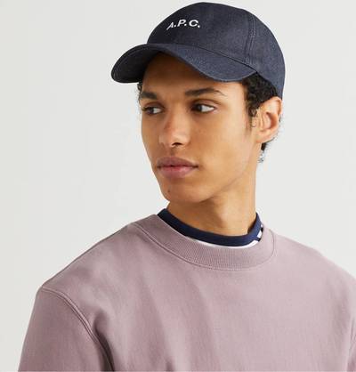 A.P.C. Logo-Embroidered Denim Baseball Cap outlook