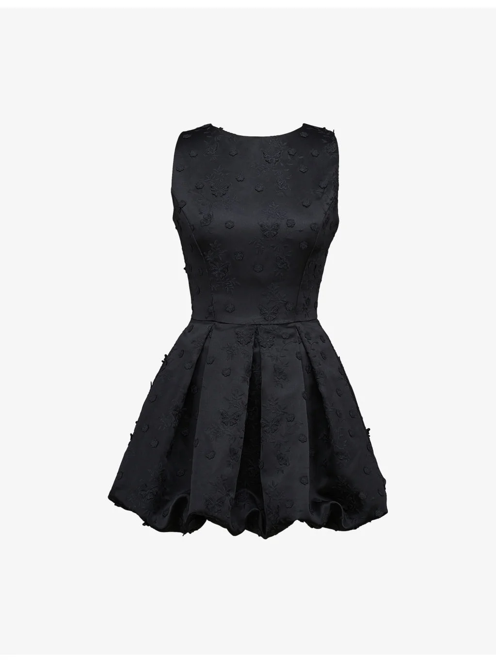 Melika Embroidered Puffball Woven Mini Dress - 1