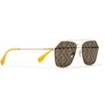 Aviator-Style Logo-Print Gold-Tone and Acetate Sunglasses - 5