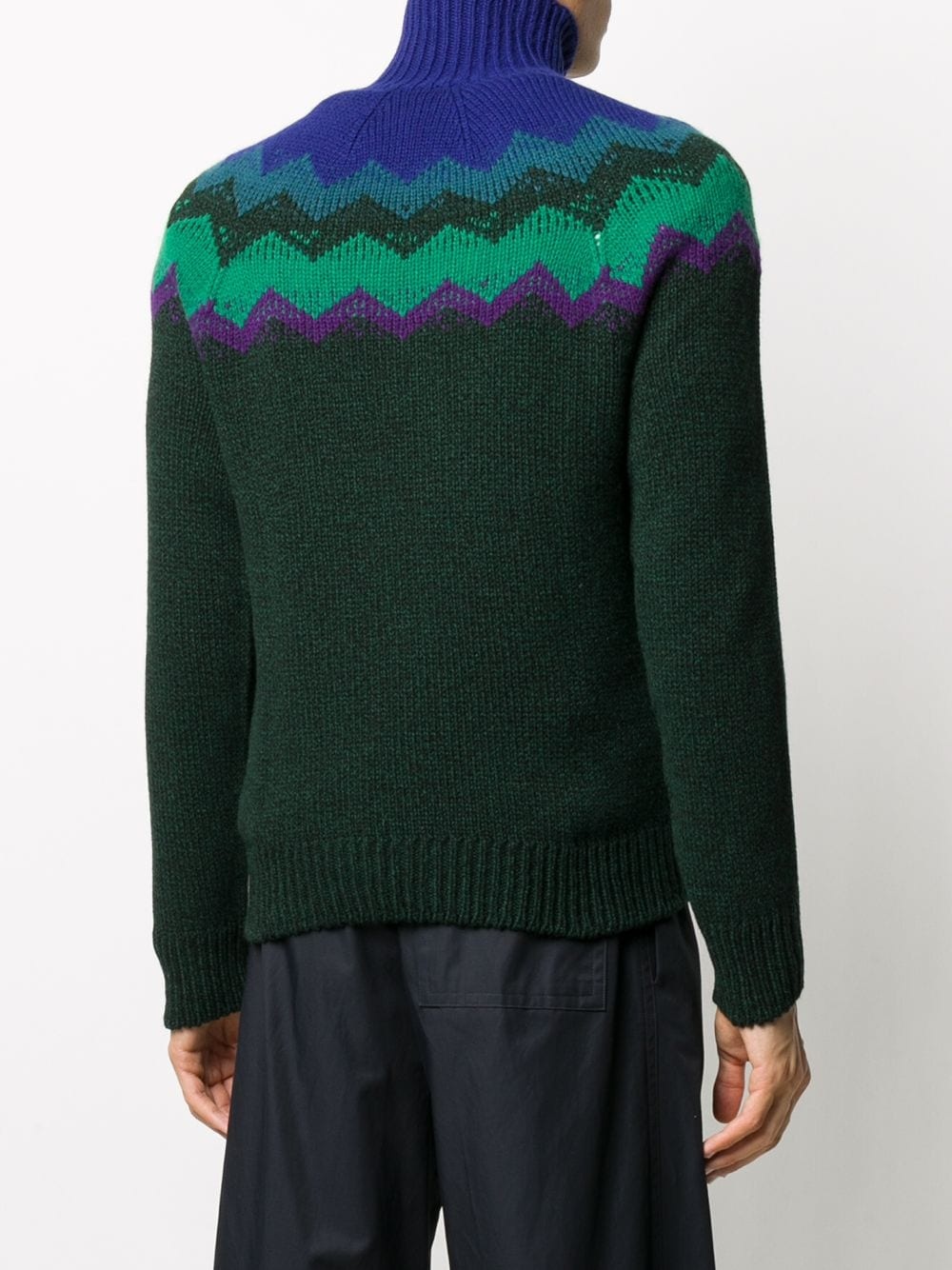 chevron-intarsia jumper - 4