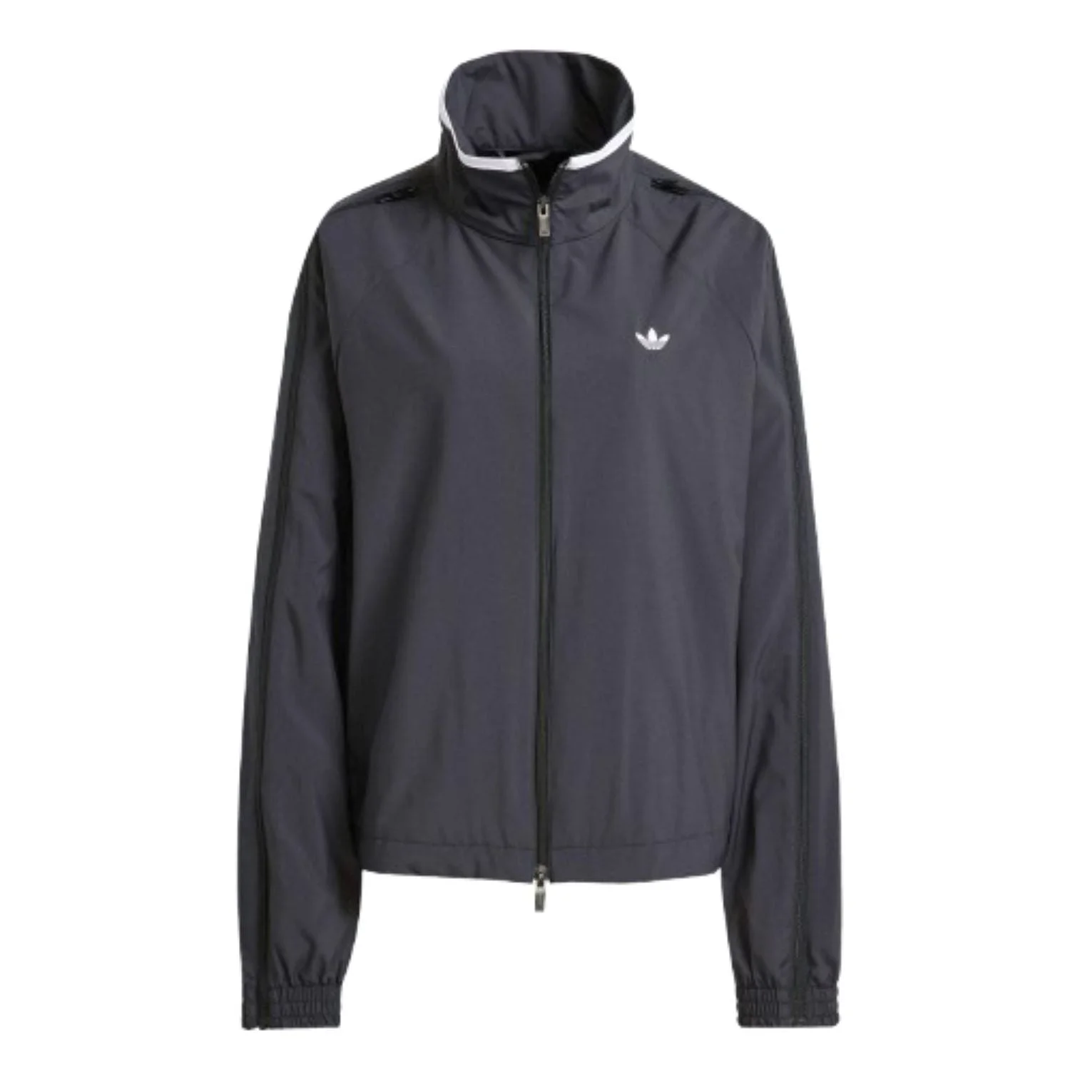 (WMNS) adidas Adilenium Season 3 Zip Track Top Asia Sizing 'Black White' JX9204 - 1