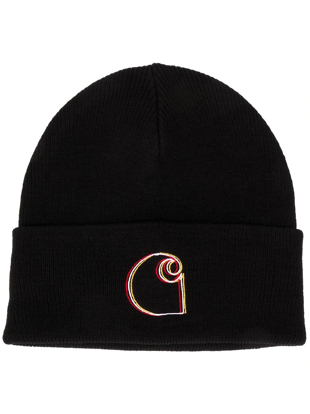 logo embroidered beanie hat - 1