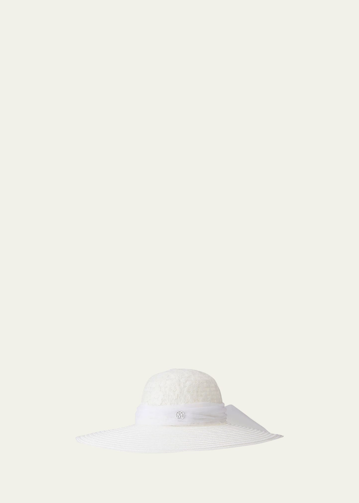 Large-Brim Blanche Bridal Hat - 1