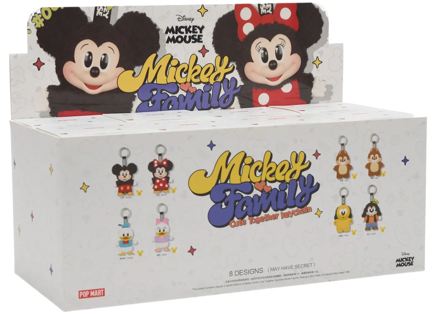 Pop Mart Disney Mickey Family Together Series Plush Keychain Sealed Case (8 Blind Box) - 1
