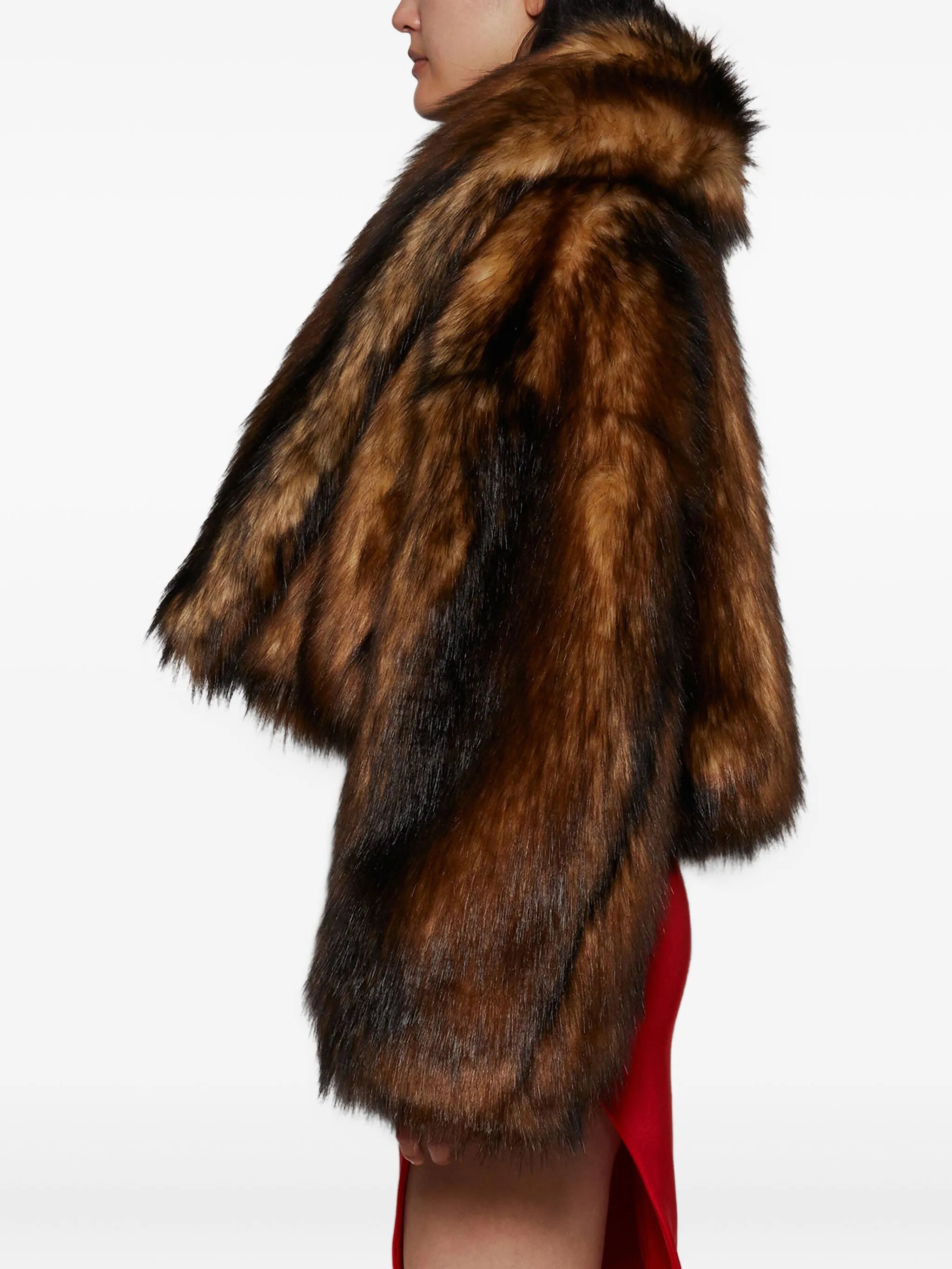 David Koma FAUX-FUR OVERSIZED JACKET - 5