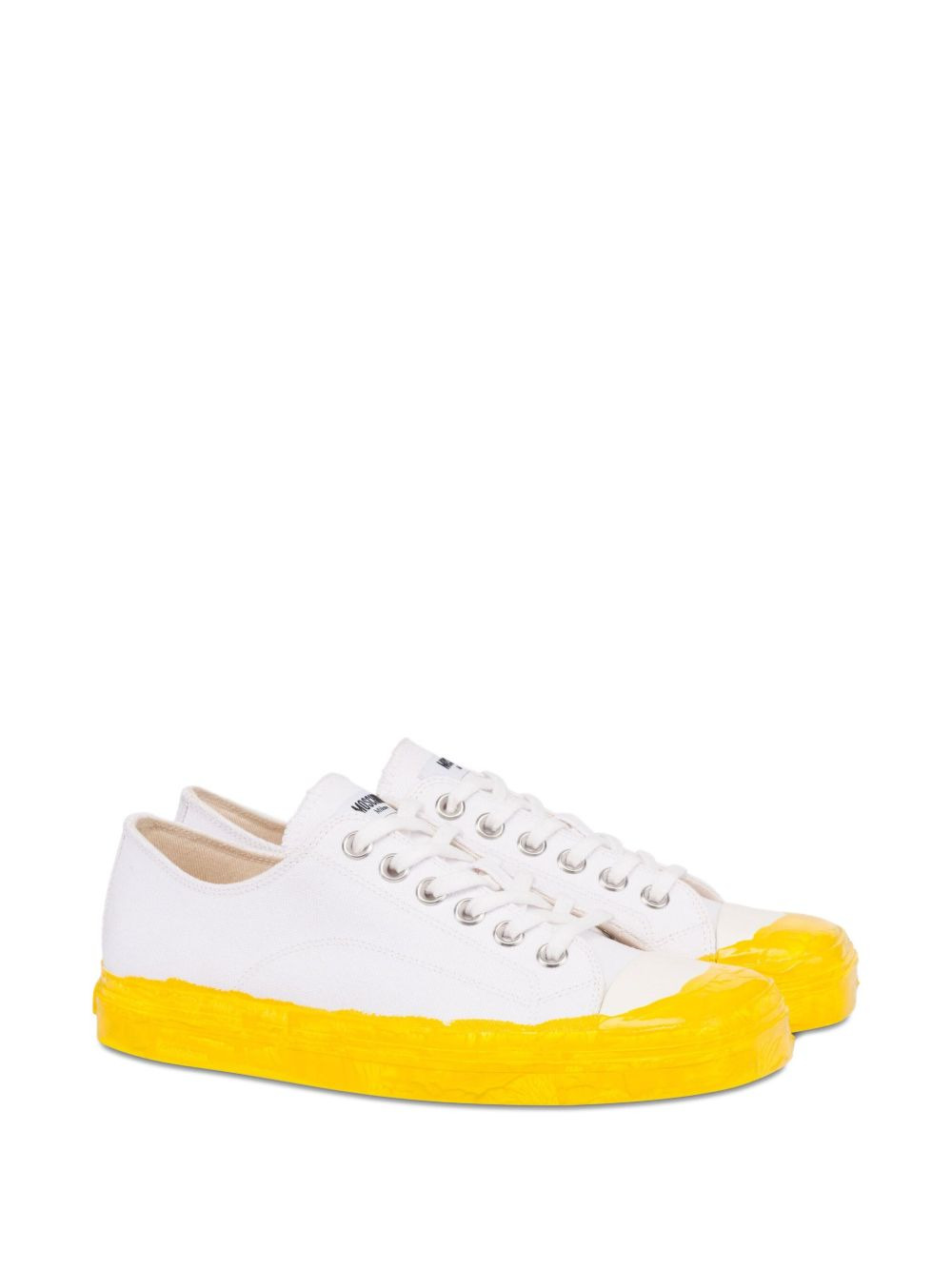 two-tone lace-up sneakers - 2
