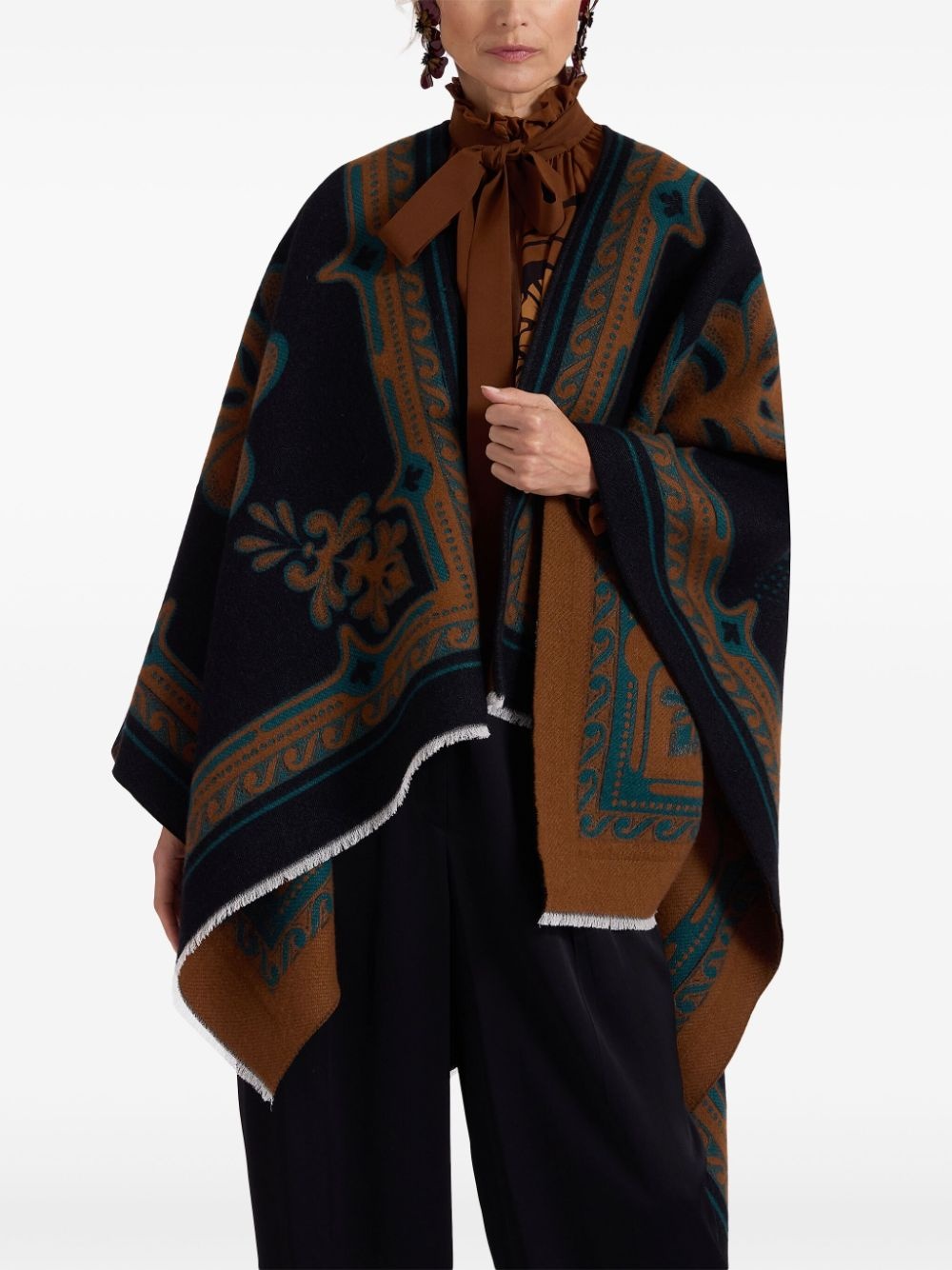abstract-pattern poncho - 4