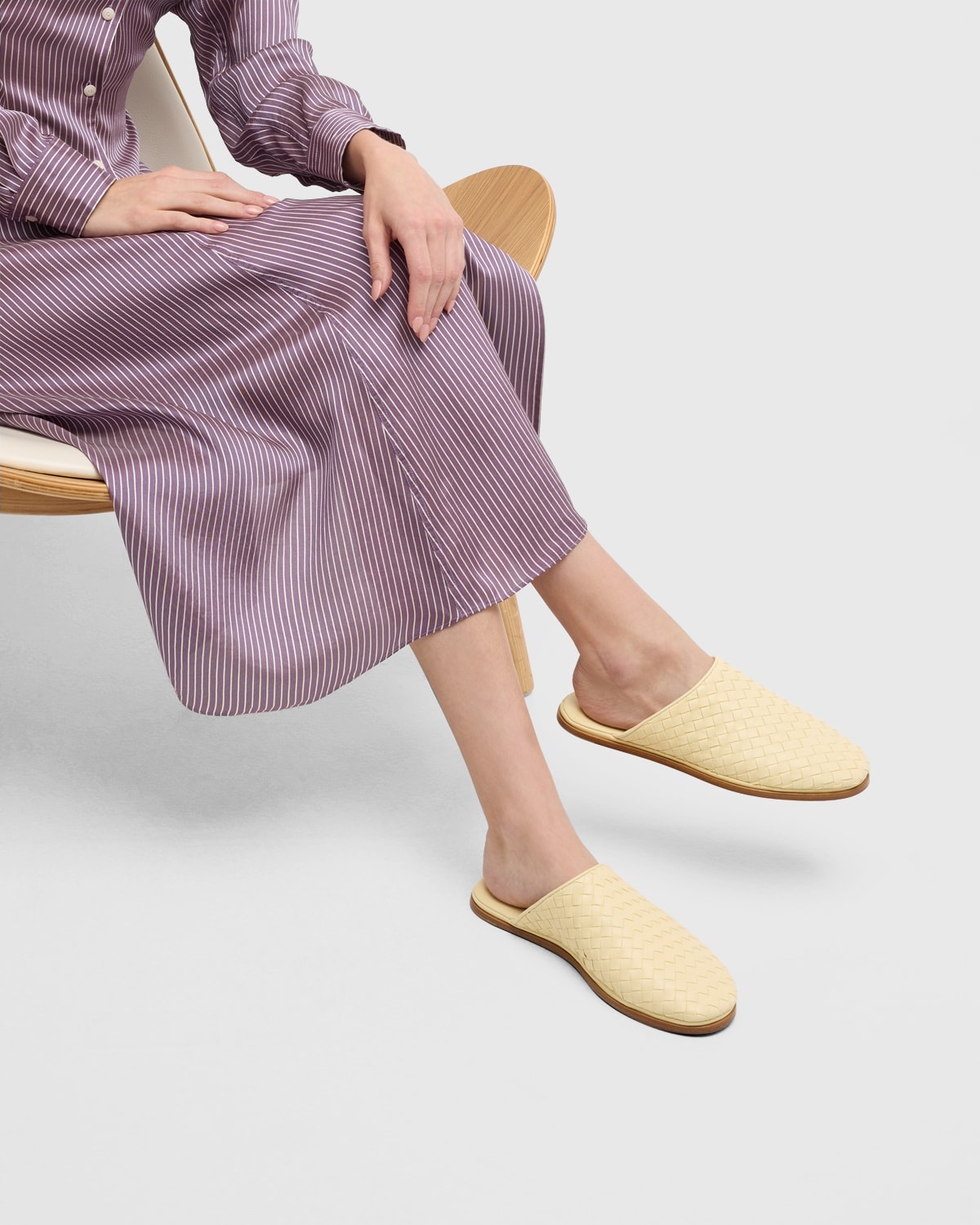 Intrecciato Woven Leather Mule Slippers - 2