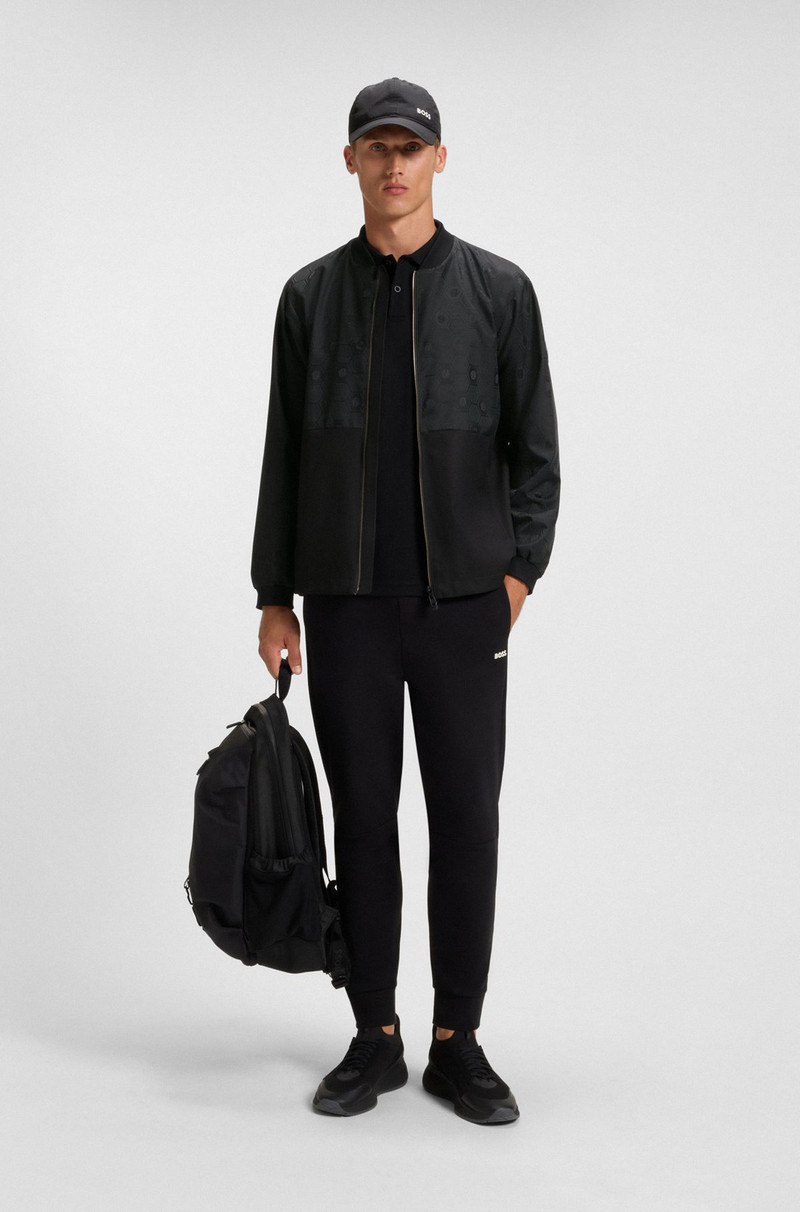 BOSS WATER-REPELLENT BOMBER JACKET WITH DOUBLE B MONOGRAM JACQUARD outlook
