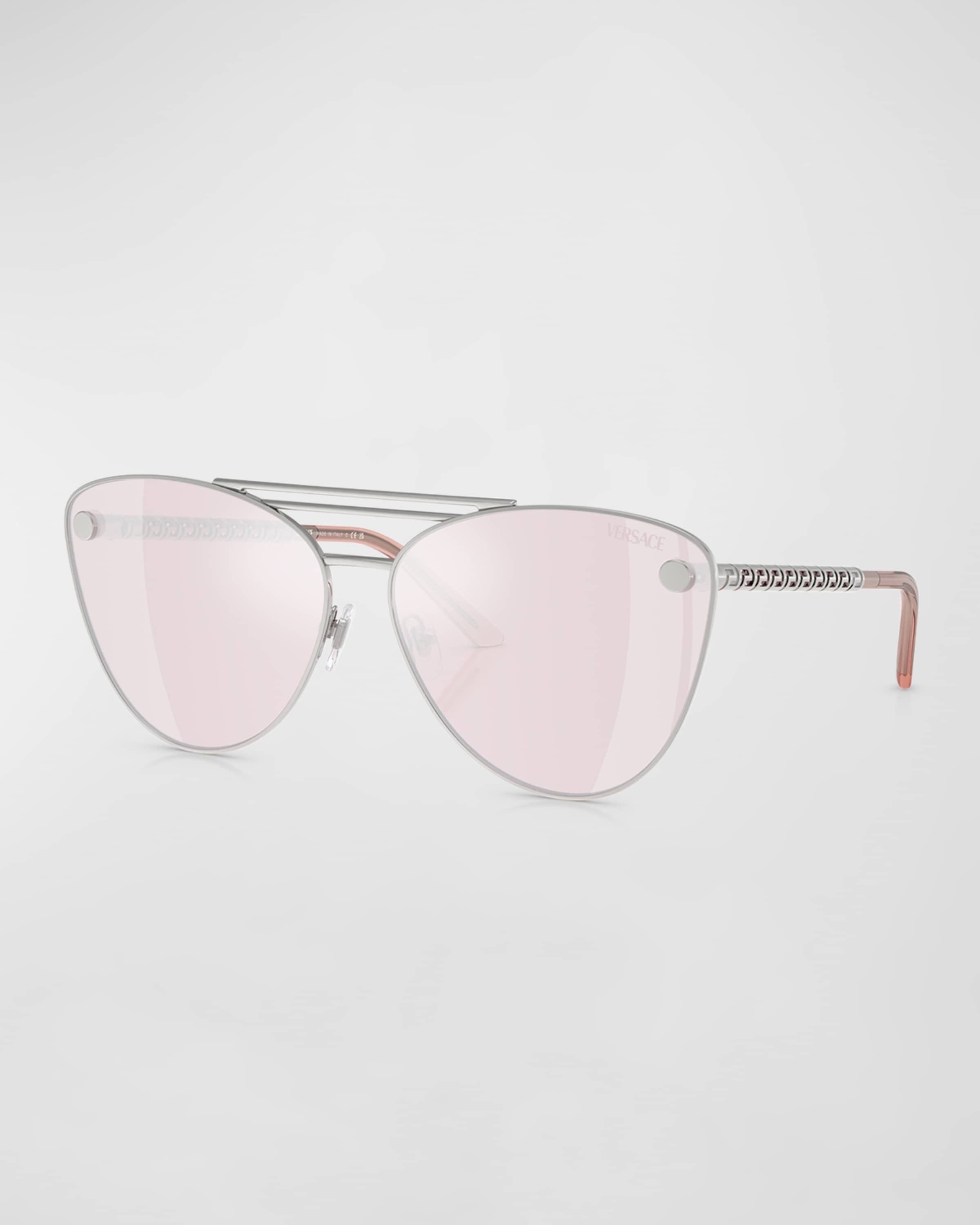 Greca Border Metal Cat-Eye Sunglasses - 1