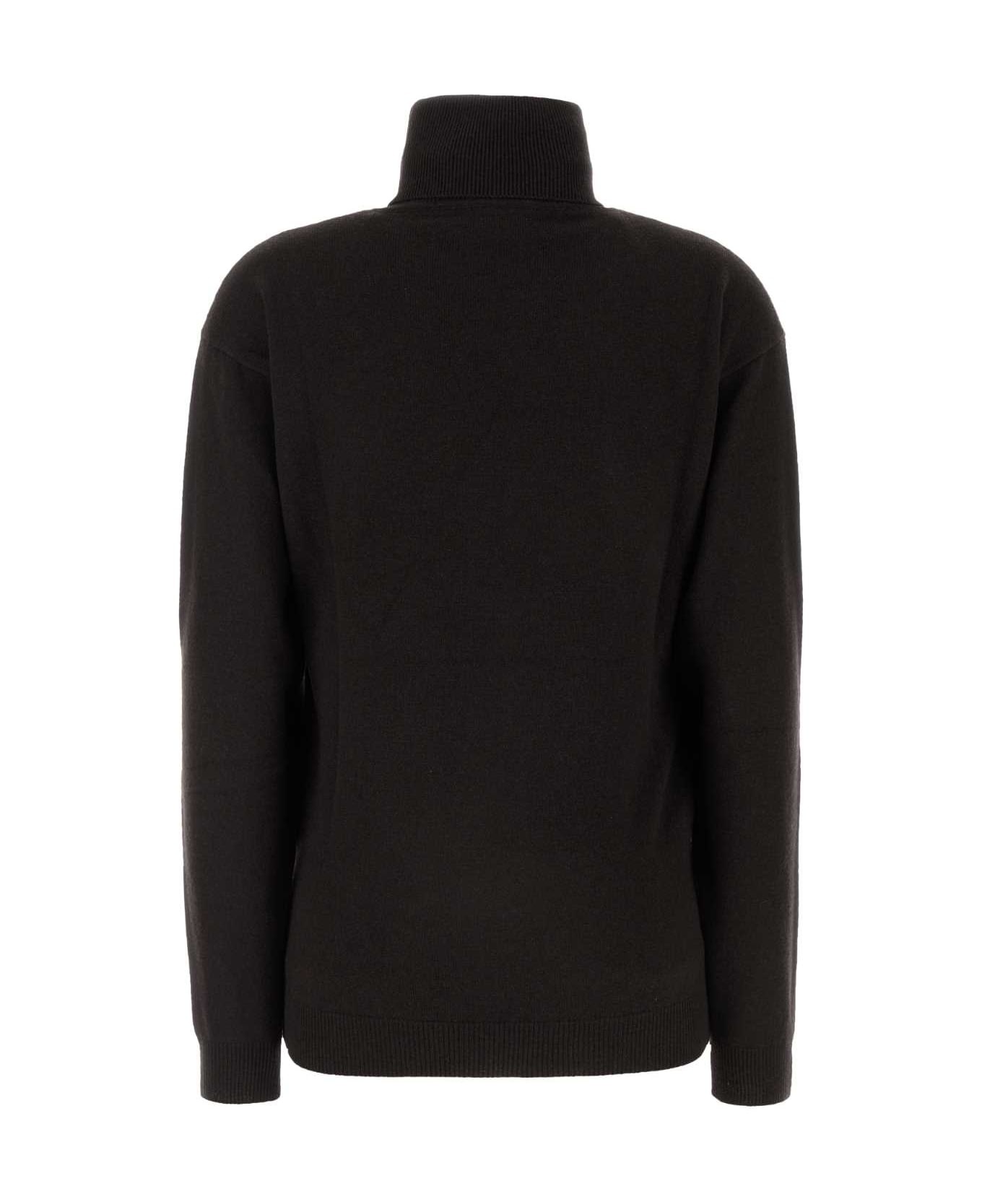 Dark Brown Cashmere Sweater - 2