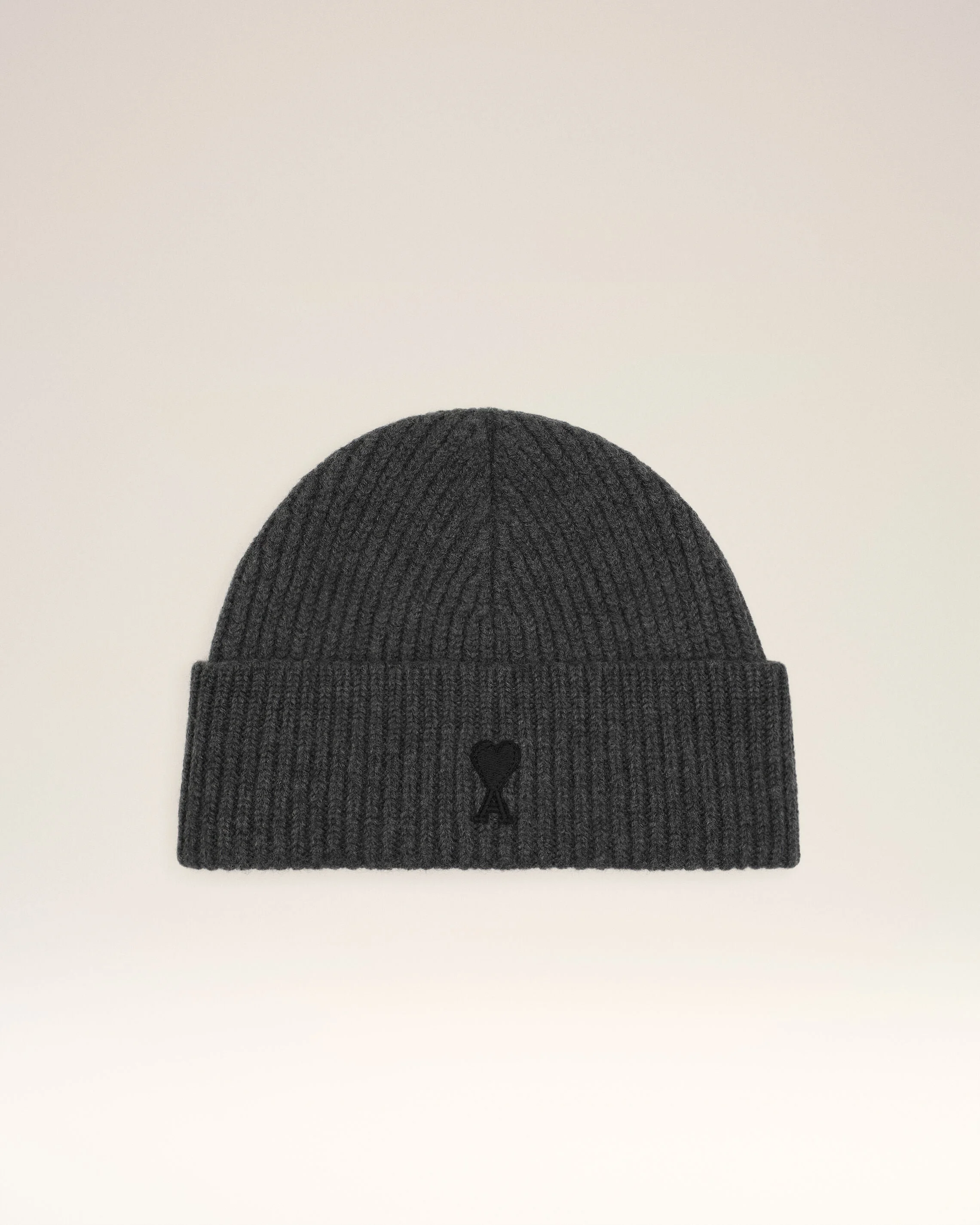 GREY WOOL AMI DE COEUR BEANIE - 1