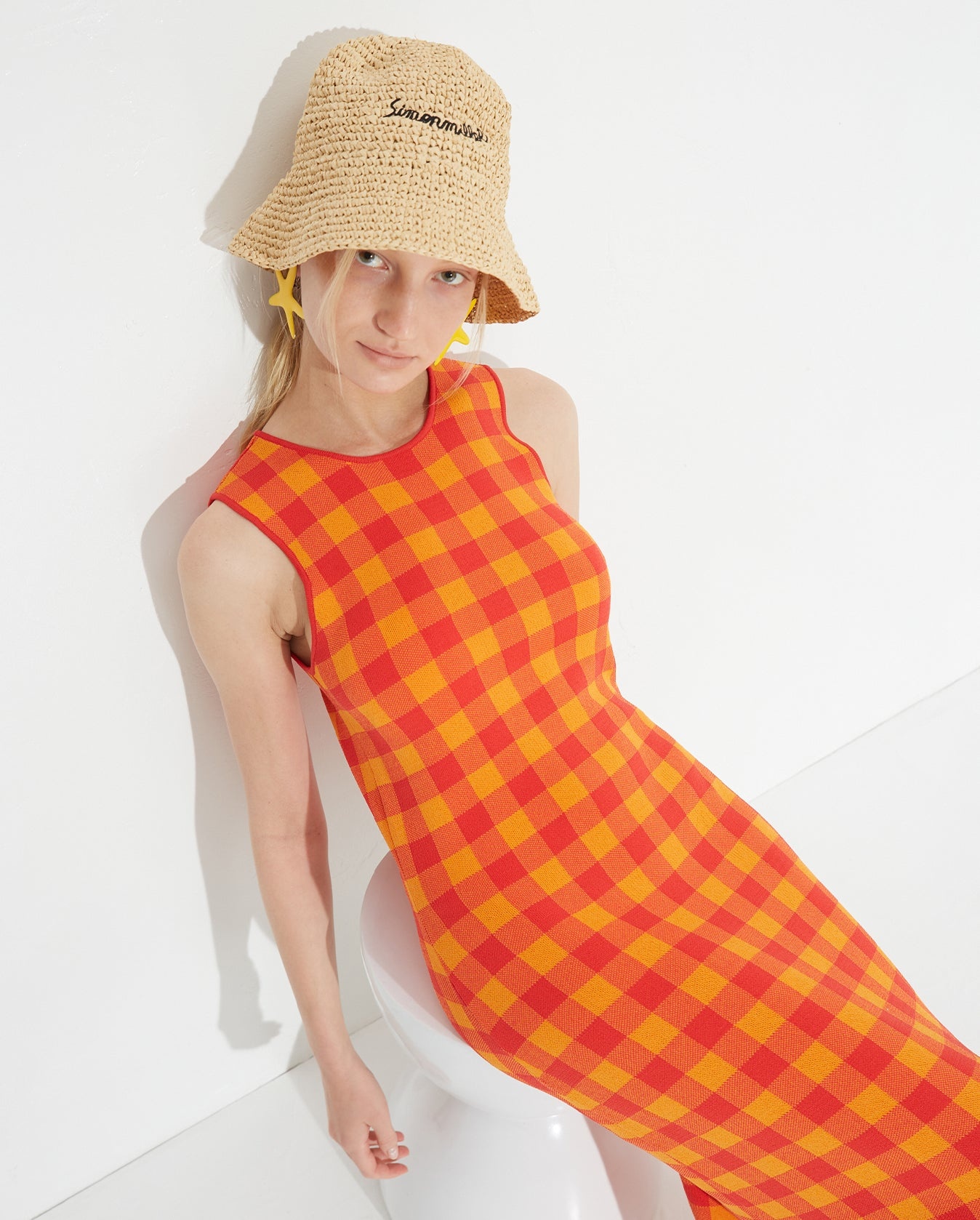 Axon Sleeveless Dress - Retro Red Gingham - 2