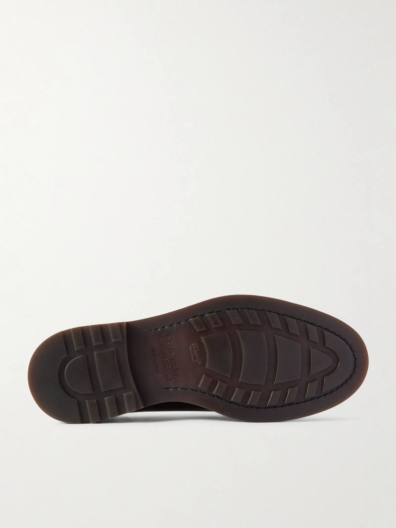 Brunello Cucinelli Leather Derby Shoes Dark brown outlook