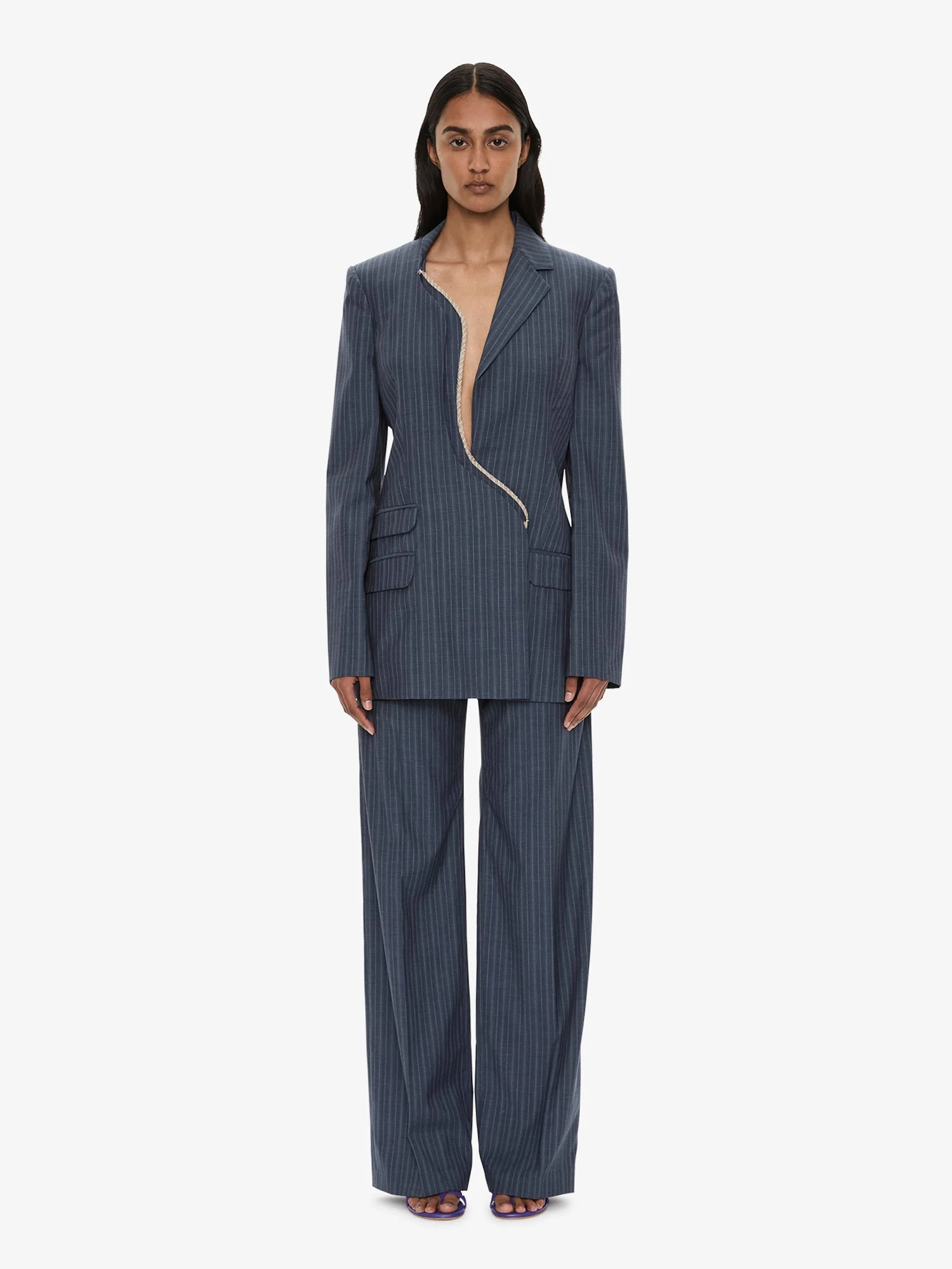 Torrent Pinstripe Blazer - 1